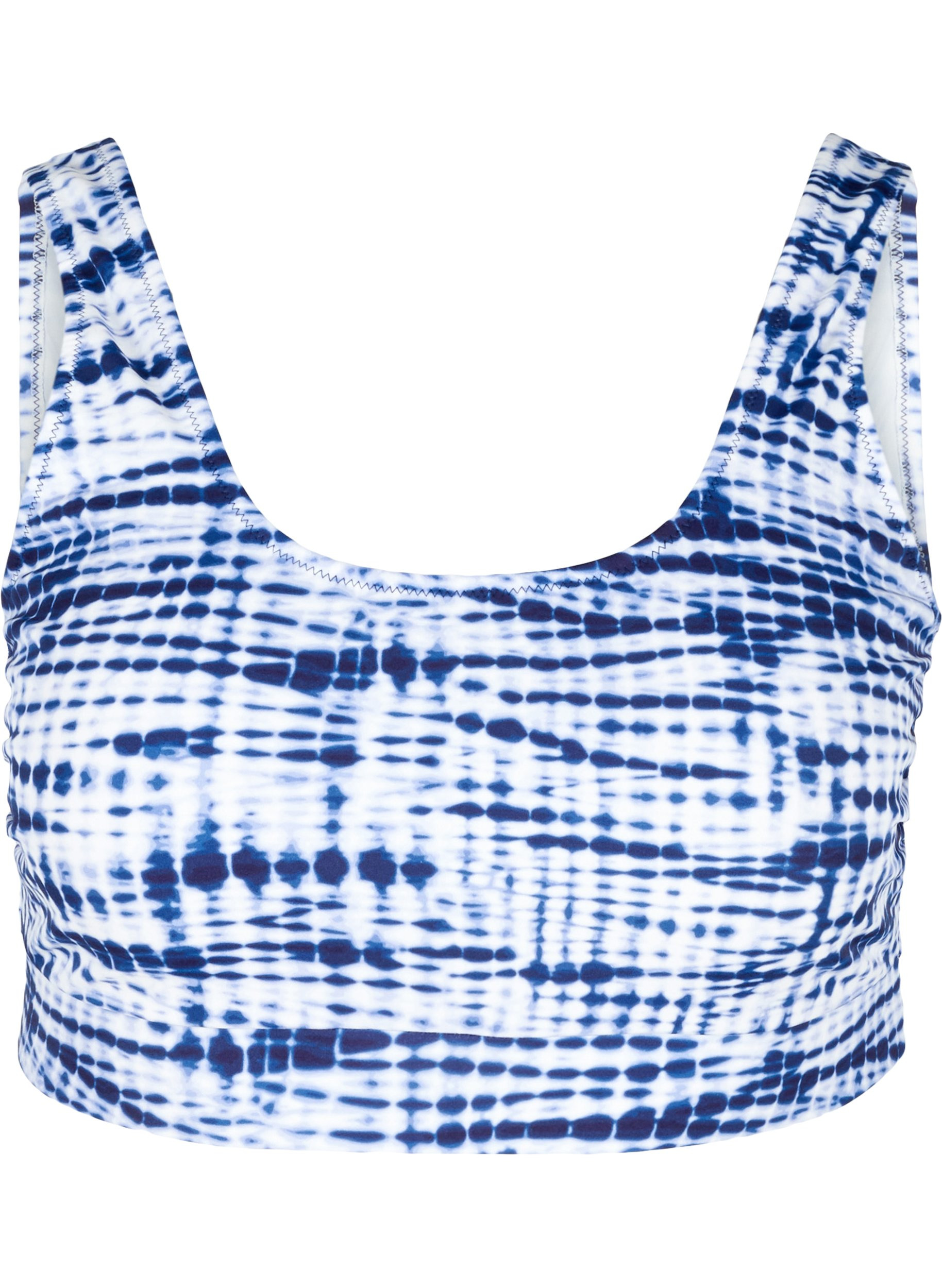 Printet bikini overdel med rund udskæring, Tie Dye Print, Packshot image number 0