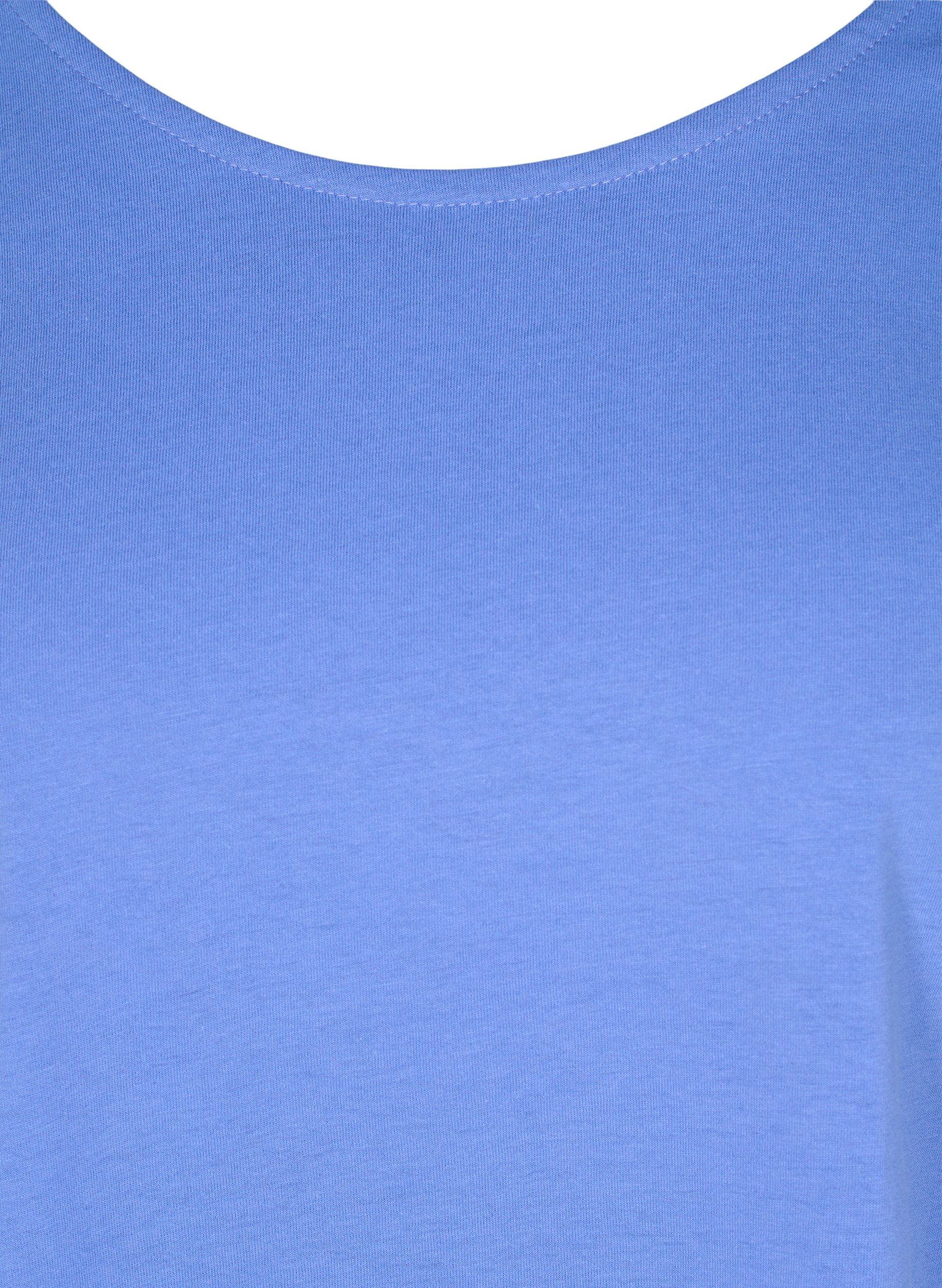 T-shirt i bomuldsmix, Ultramarine, Packshot image number 2