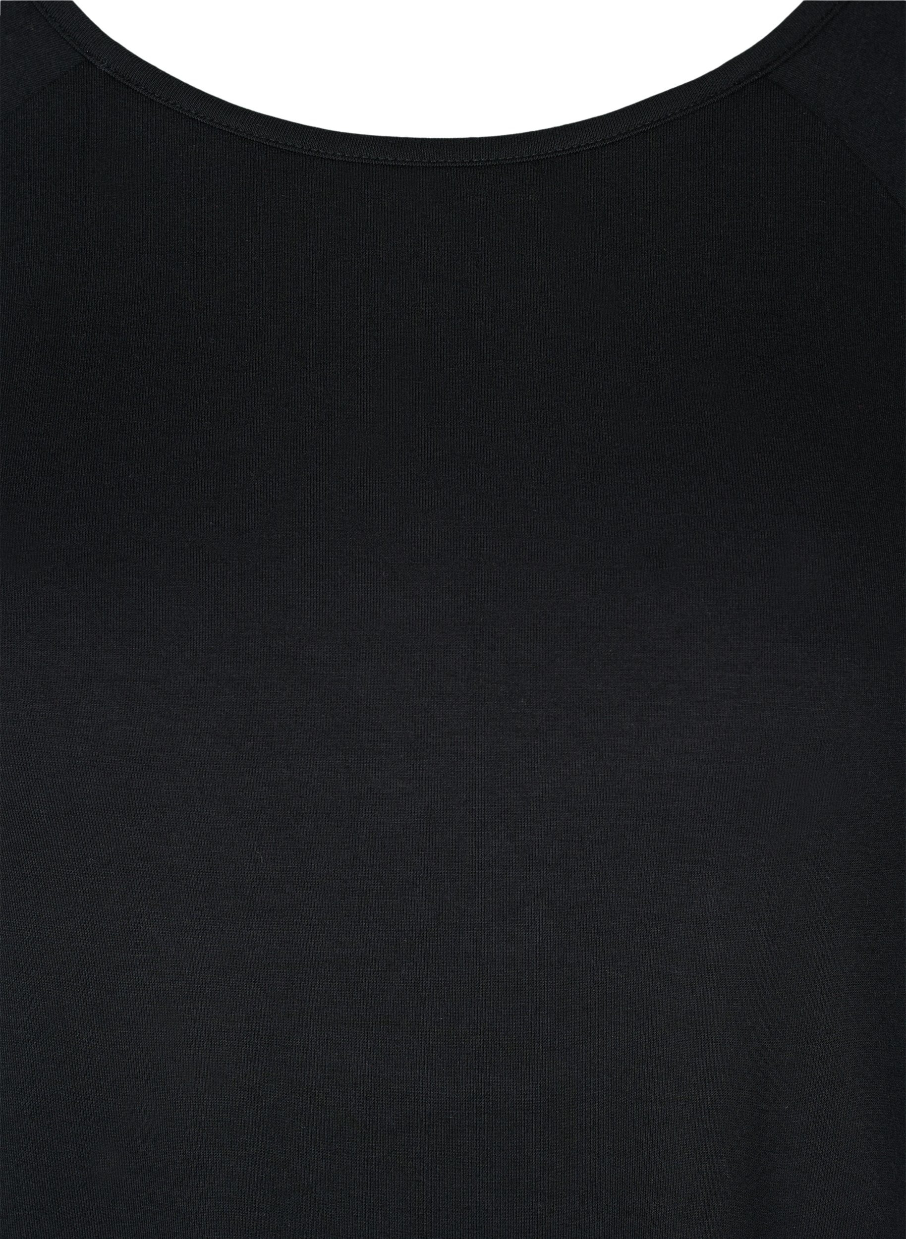 Trænings t-shirt i viskose med ryg-udskæring, Black, Packshot image number 2