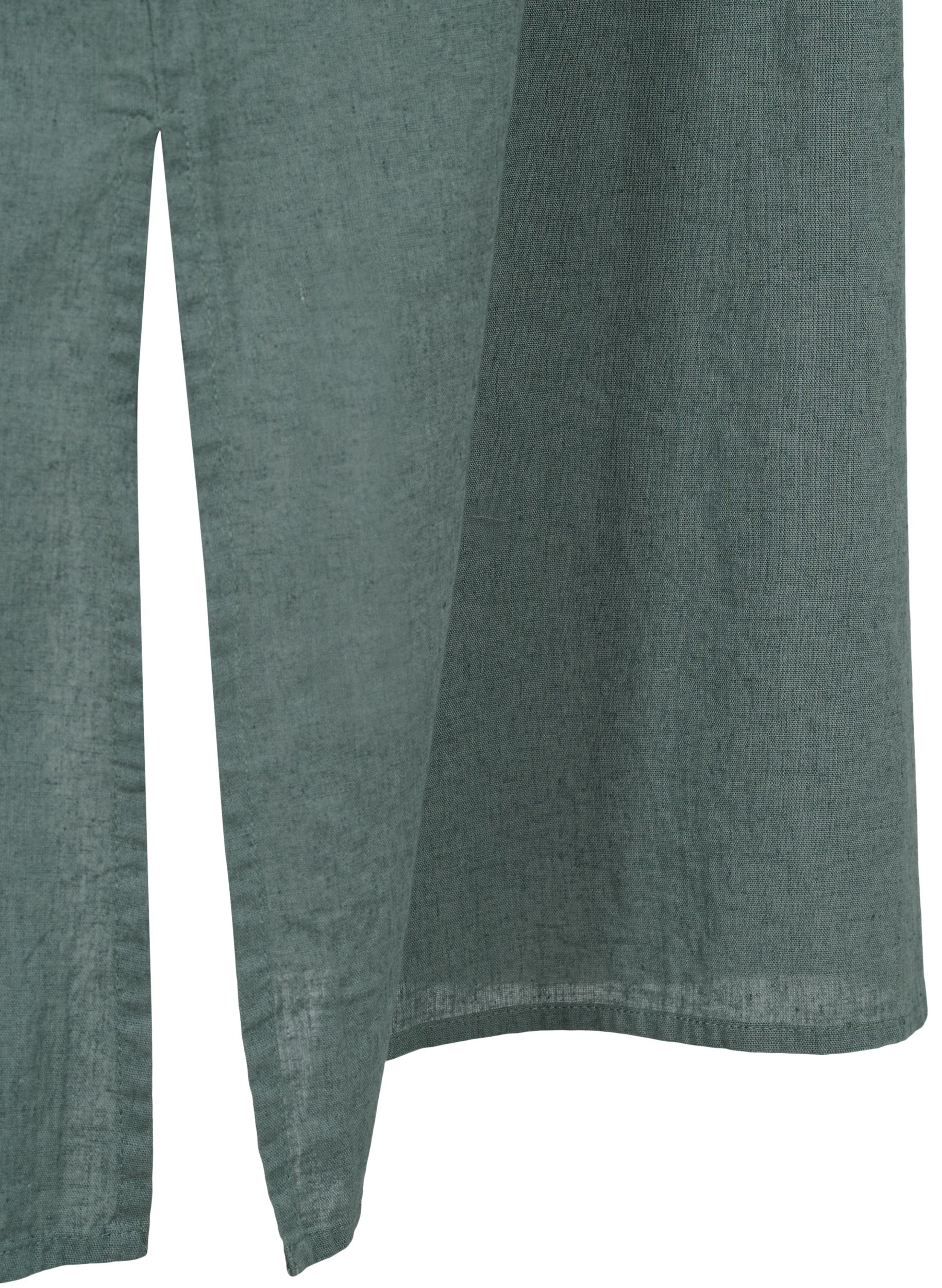 Lang skjortekjole med korte ærmer, Balsam Green, Packshot image number 3