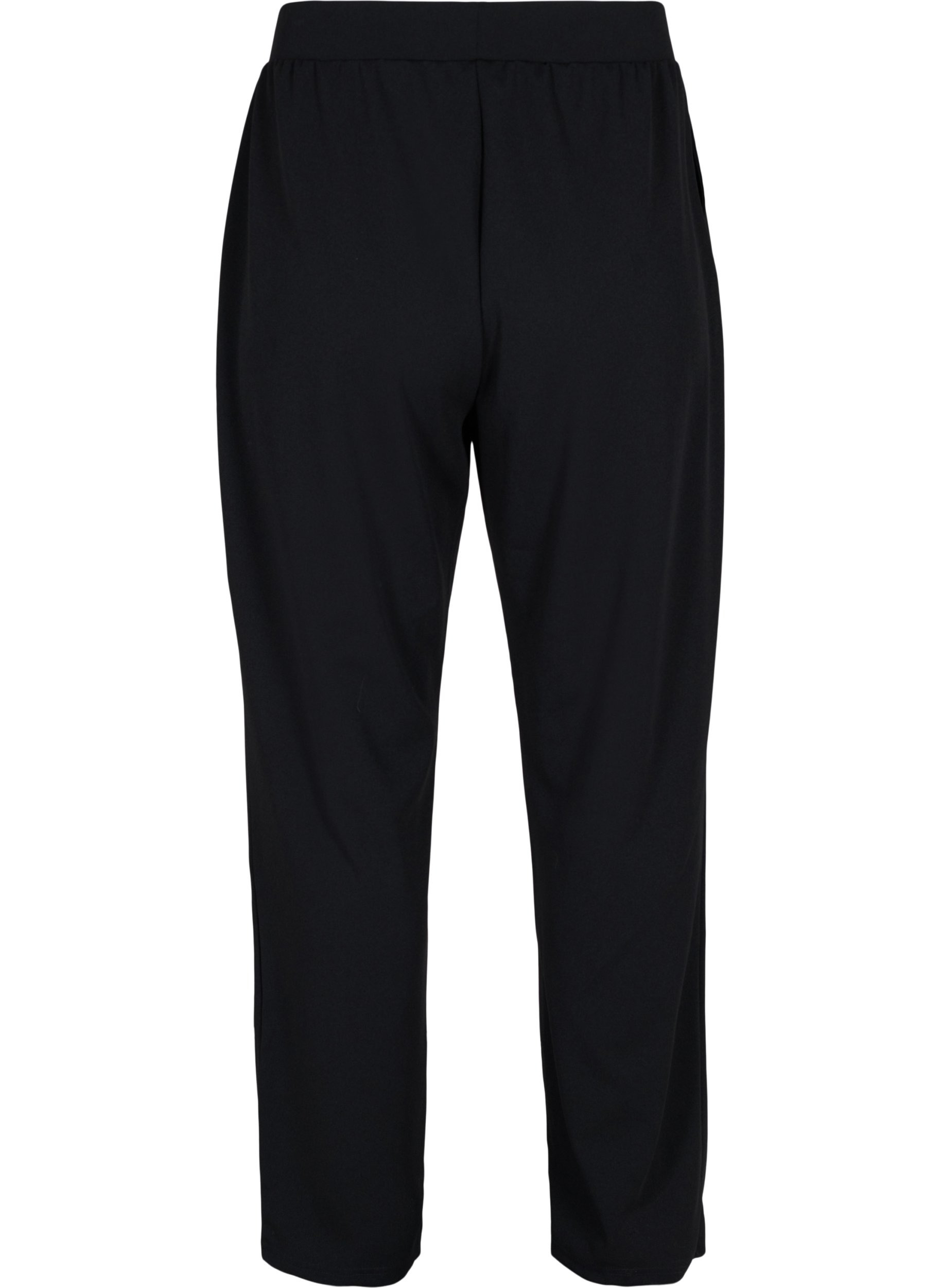 Løse bukser med elastikkant, Black, Packshot image number 1