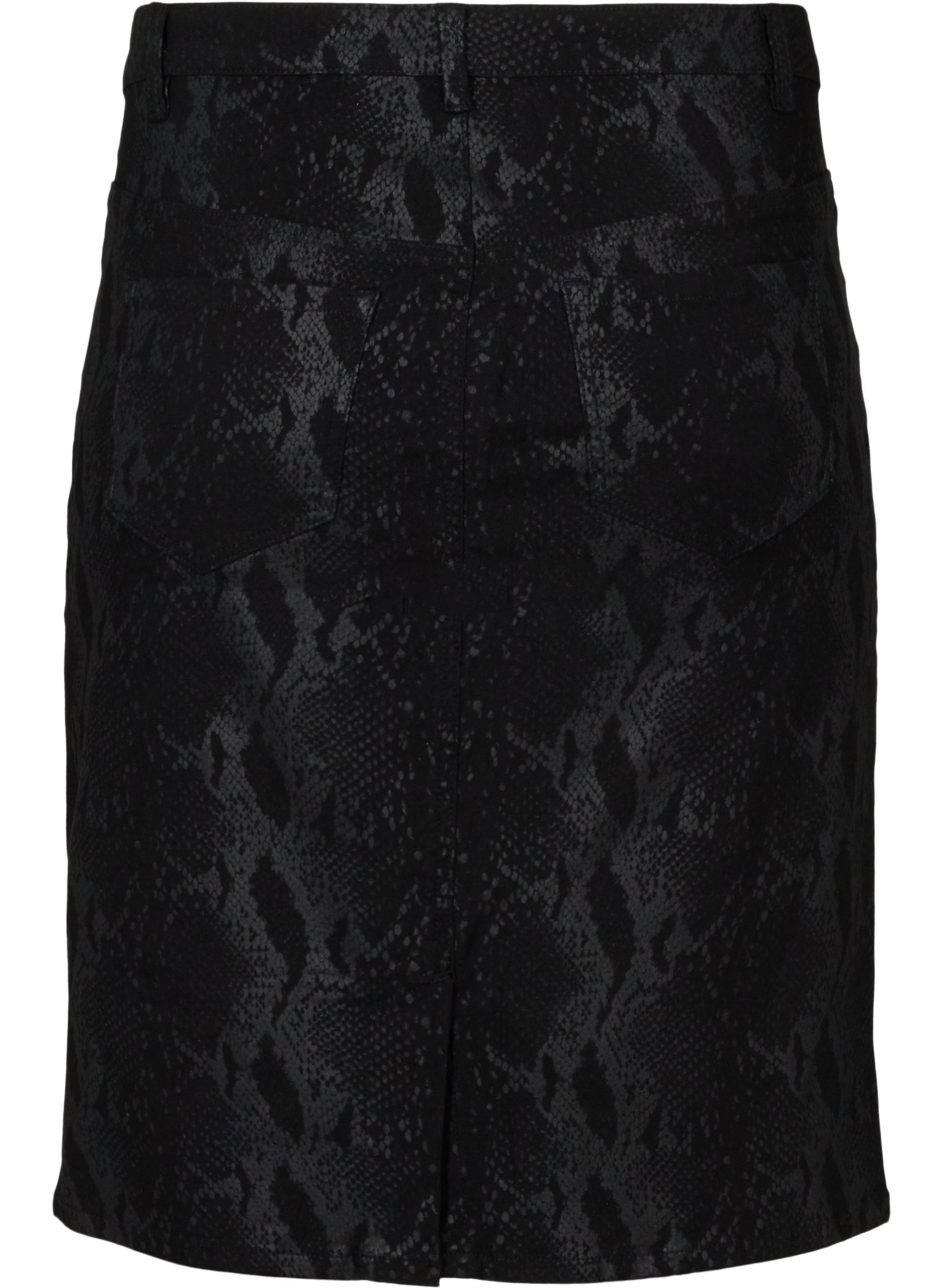 Tætsiddende nederdel med mønster, Black Snake, Packshot image number 1