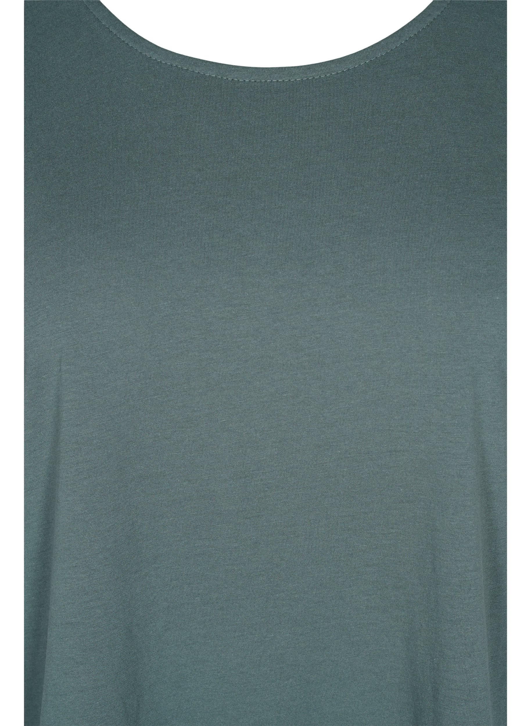 T-shirt i bomuldsmix, Balsam Green, Packshot image number 2