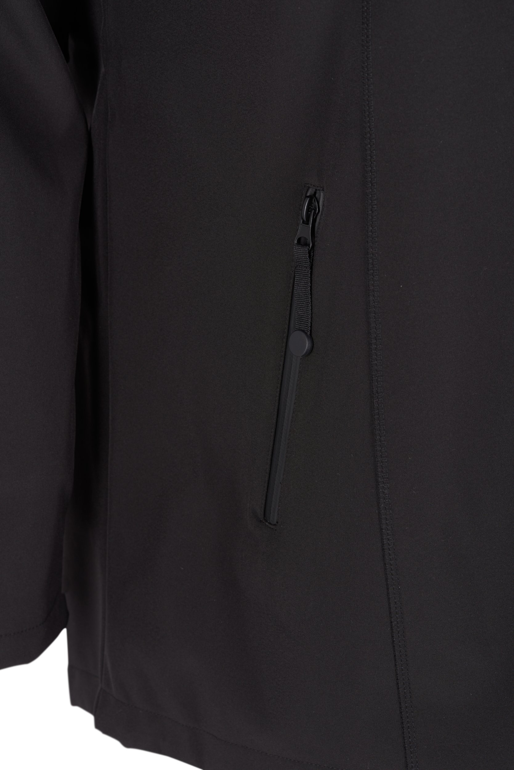 Kort softshell jakke med hætte, Black, Packshot image number 3