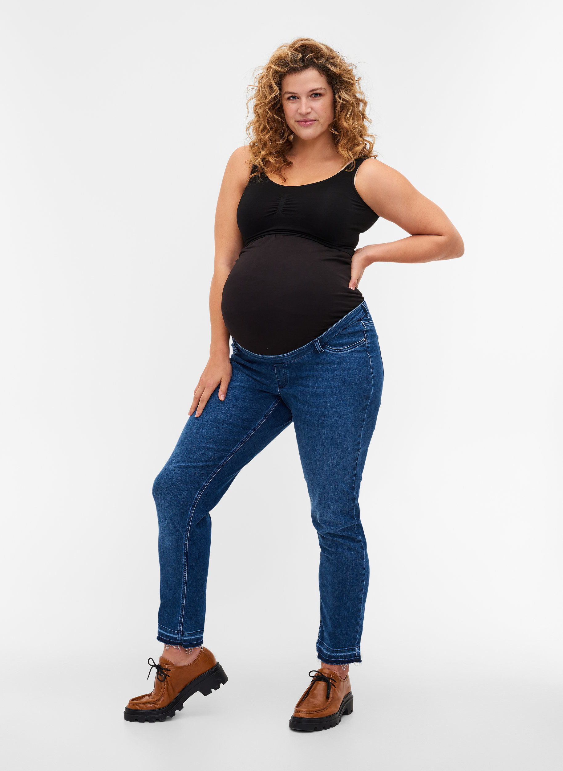 Graviditets Emily jeans, Blue denim, Model image number 2