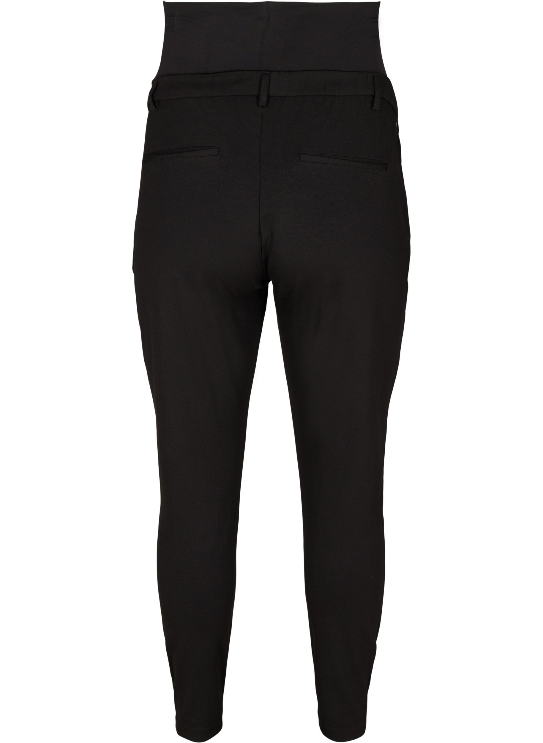 Graviditets Maddison bukser med lynlås, Black, Packshot image number 1