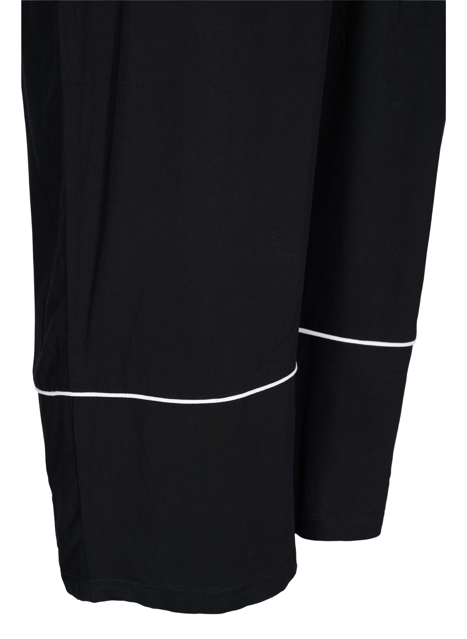 Viskose bukser med lommer , Black, Packshot image number 3
