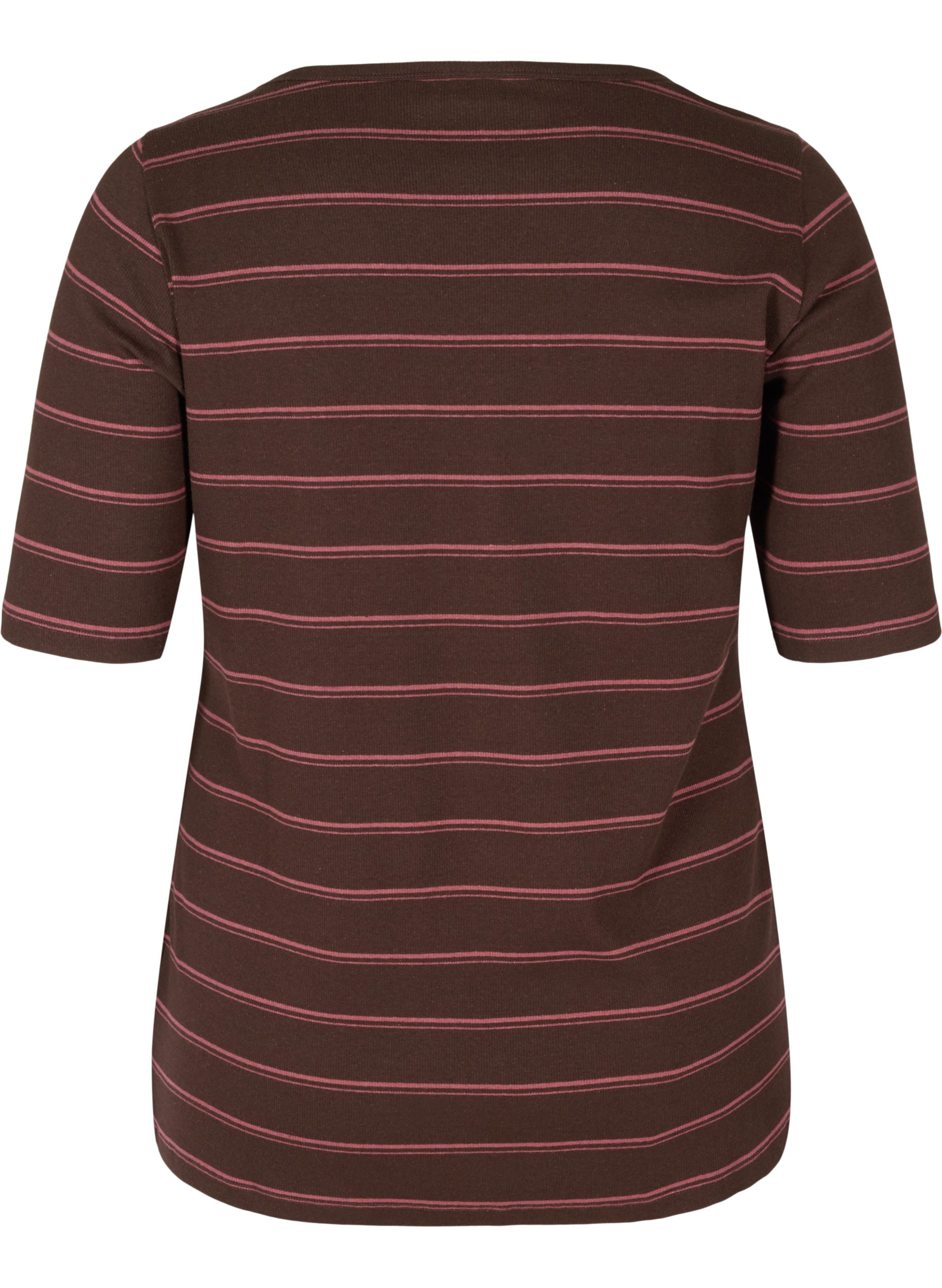 Stribet rib t-shirt i bomuld, Mole Stripe, Packshot image number 1