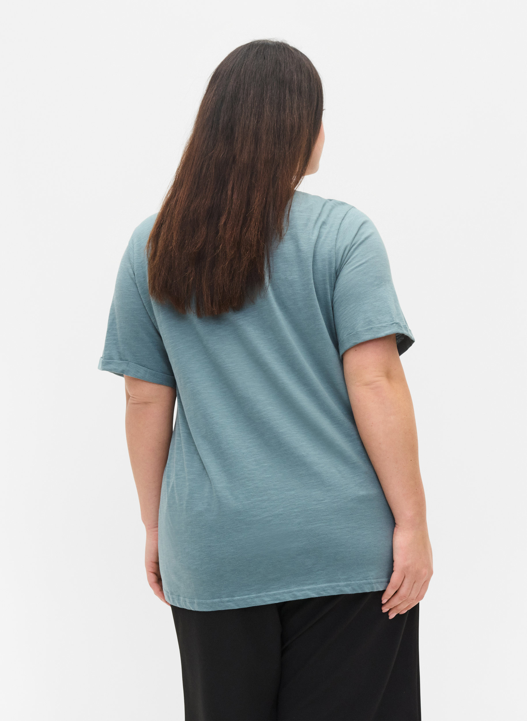 Bomulds t-shirt med korte ærmer, Goblin Blue, Model image number 1