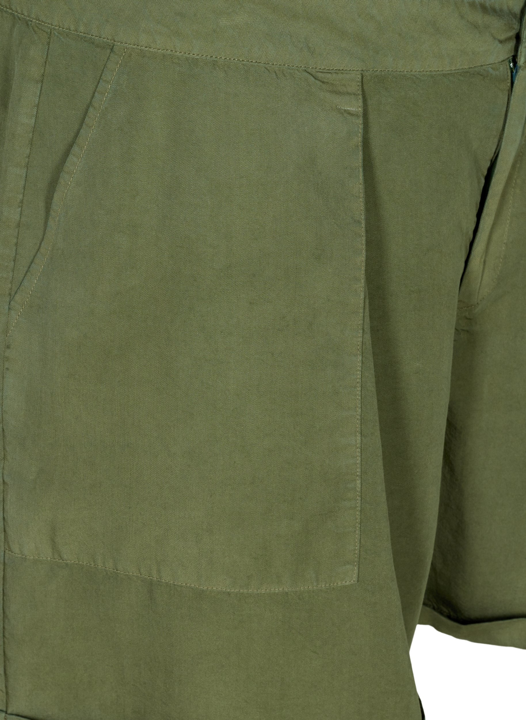 Løse shorts med lommer, Kaki Green, Packshot image number 2