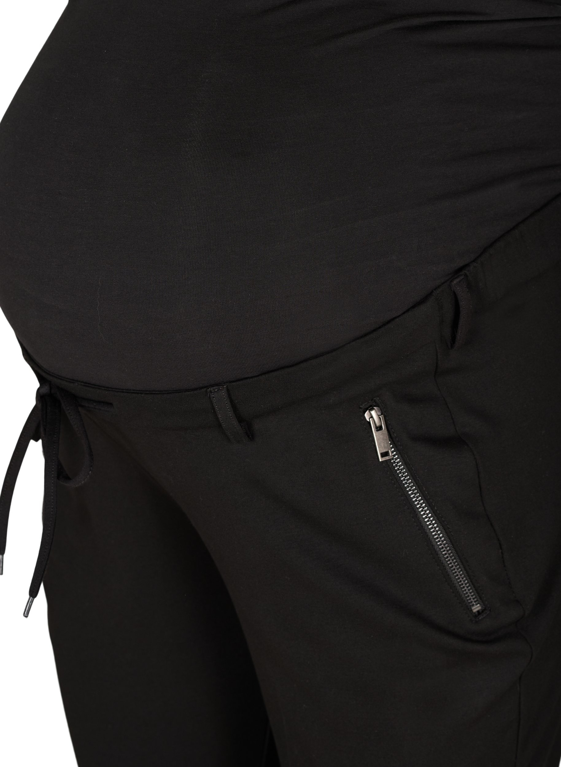 Graviditets Maddison bukser med lynlås, Black, Packshot image number 2