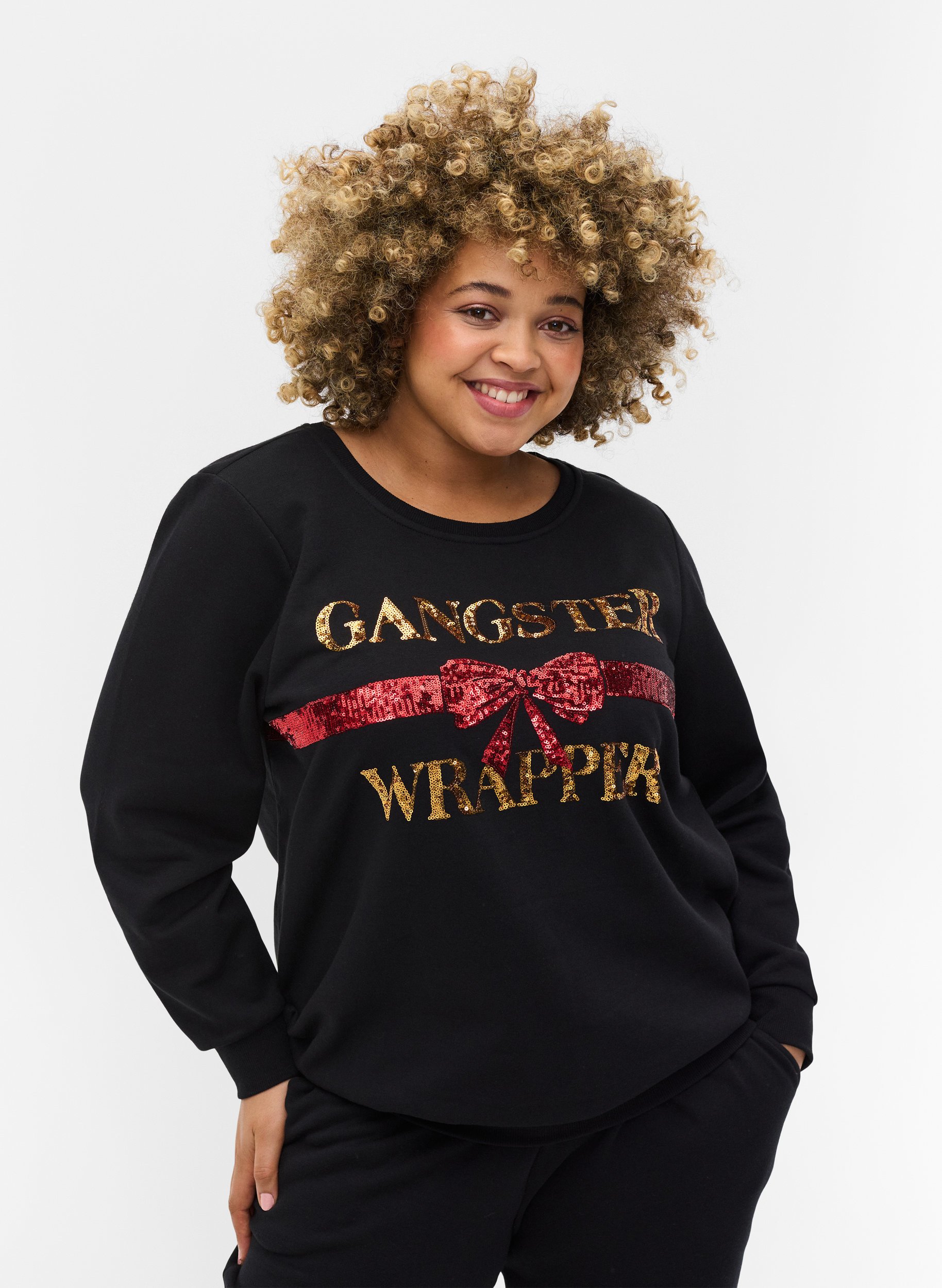 Jule sweatshirt , Black Wrapper , Model image number 0