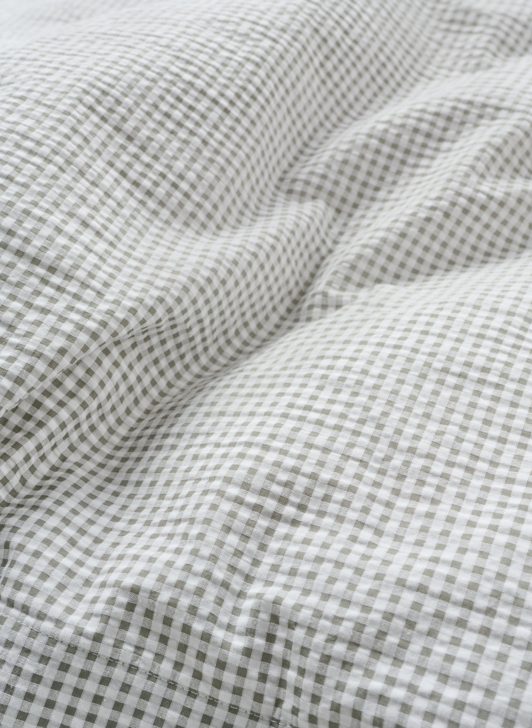 Ternet sengesæt i bomuld, Grey/White Check, Packshot image number 3