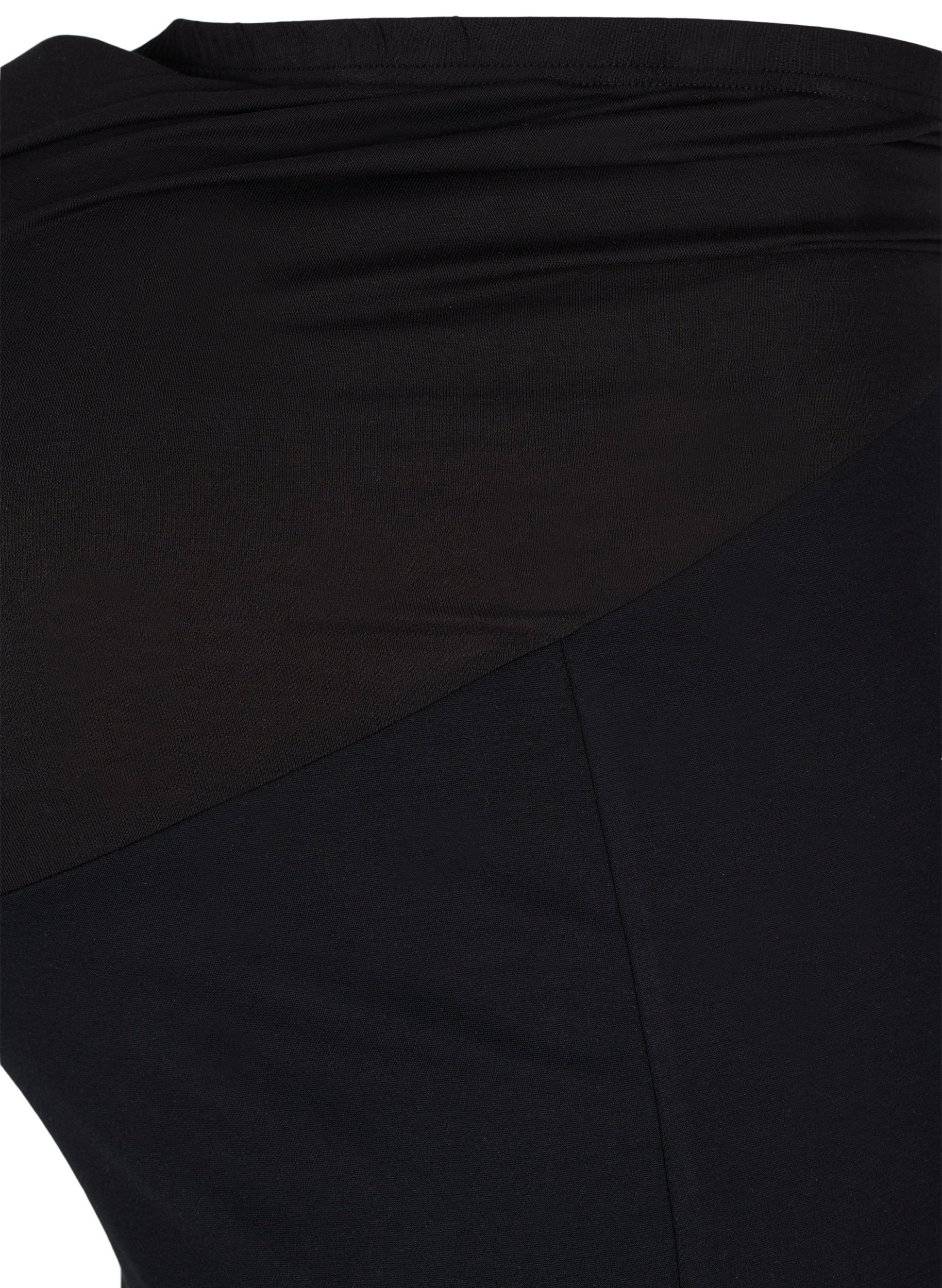 Tætsiddende graviditets nederdel, Black, Packshot image number 2