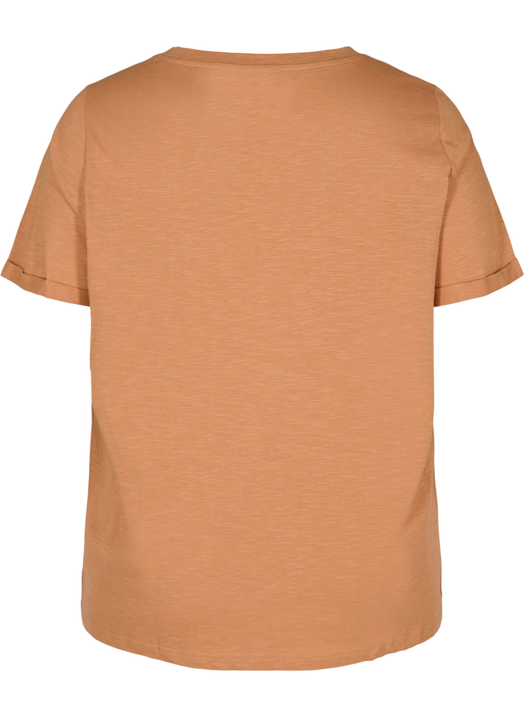 Bomulds t-shirt med korte ærmer, Pecan Brown, Packshot image number 1