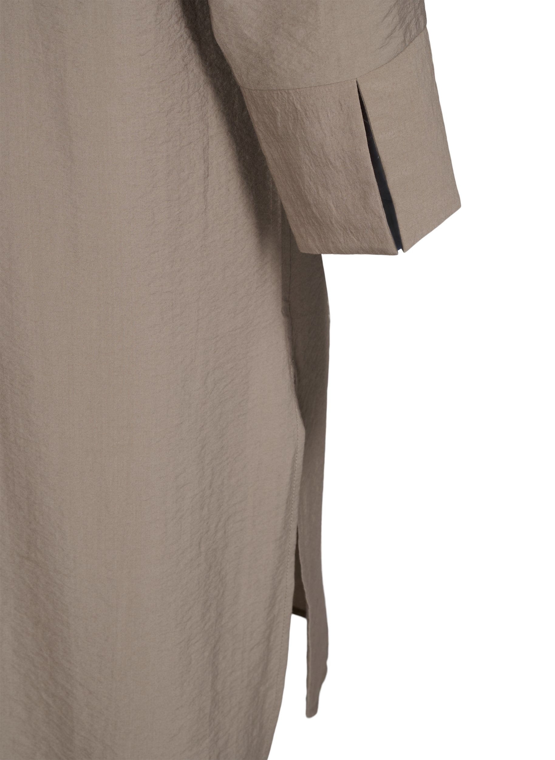 Skjortekjole med bindedetalje og slids, Brindle, Packshot image number 3