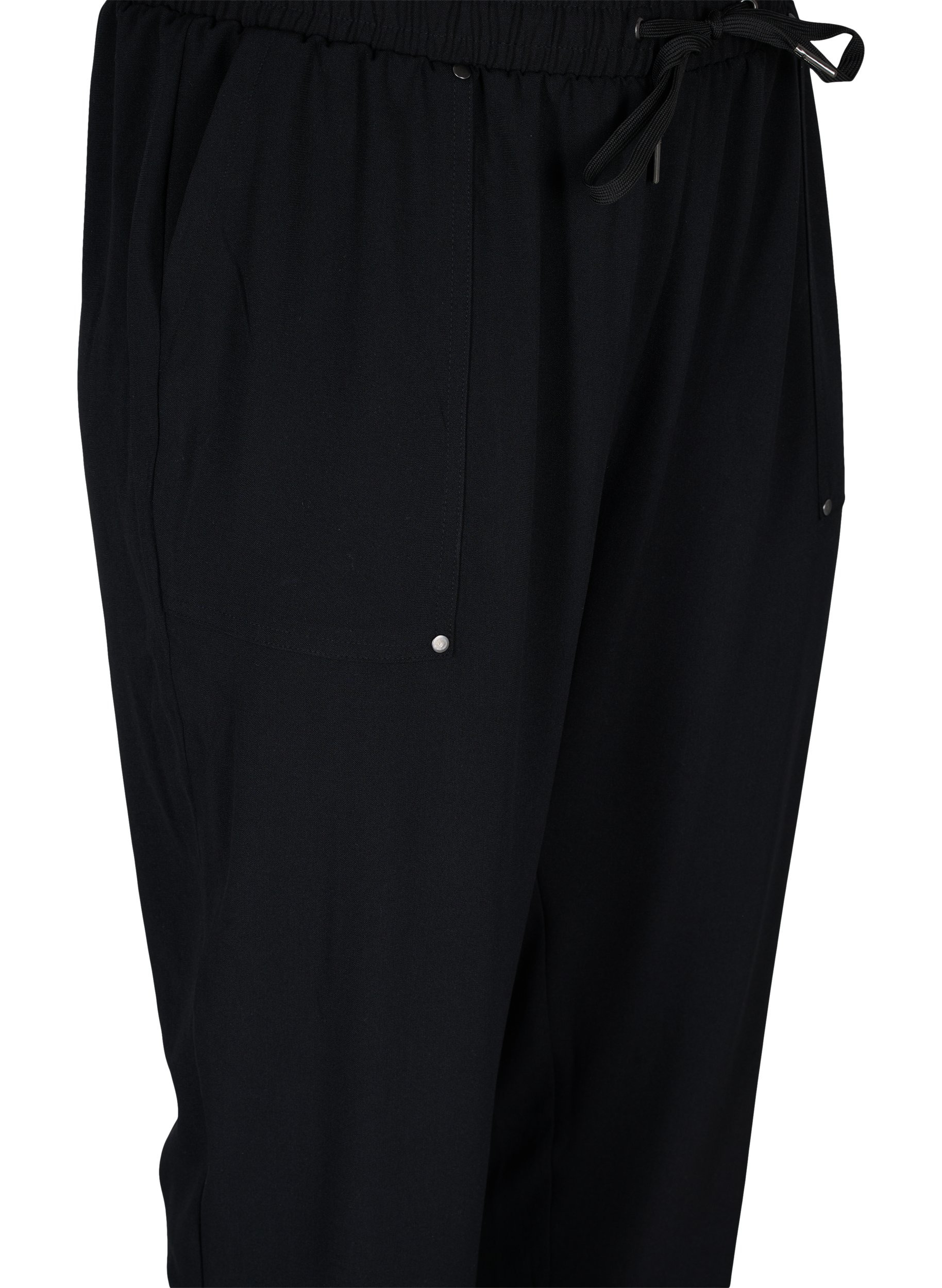 Bukser med lommer og elastikkant , Black, Packshot image number 2