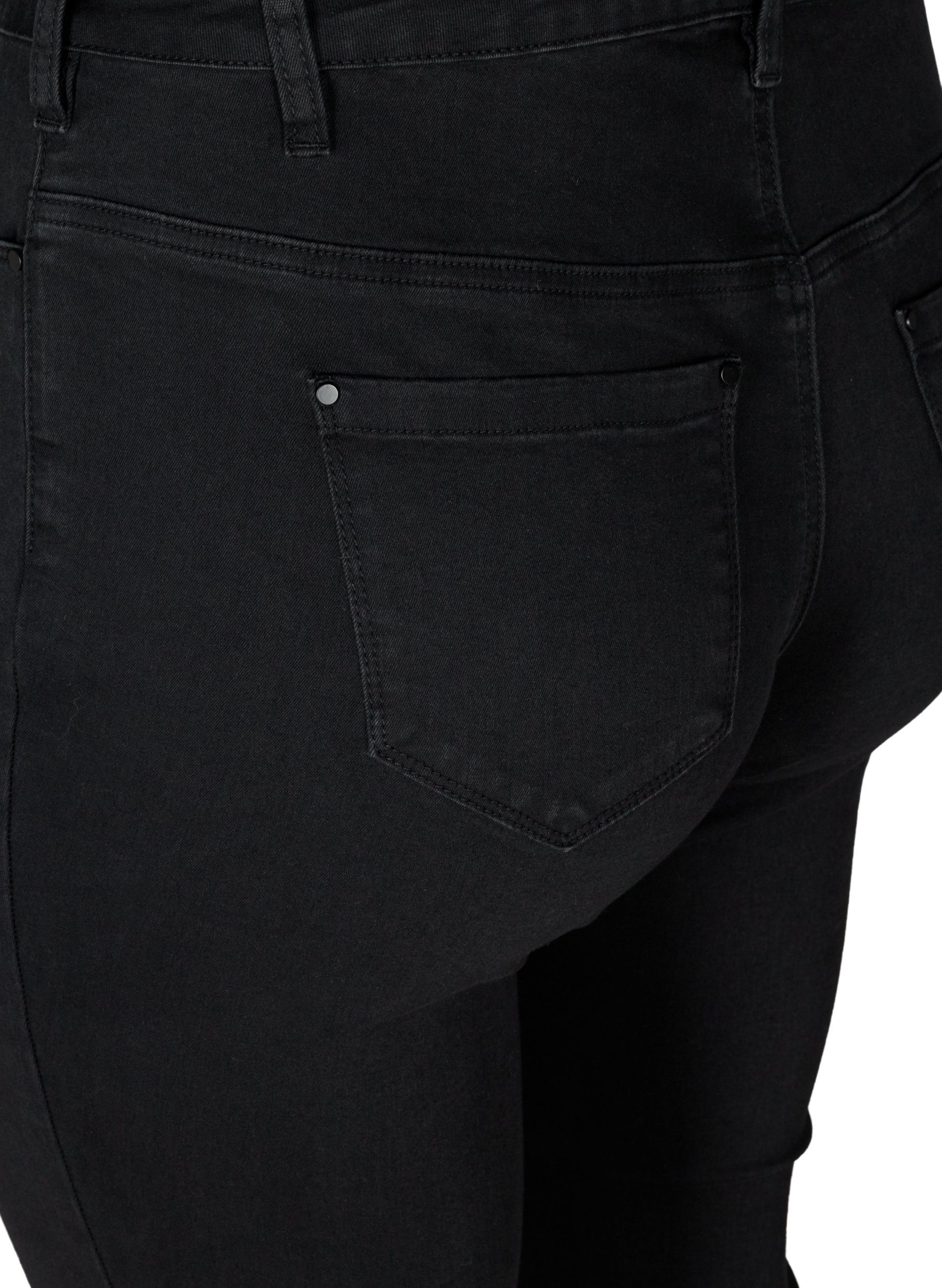 Ellen bootcut jeans med høj talje, Black, Packshot image number 3