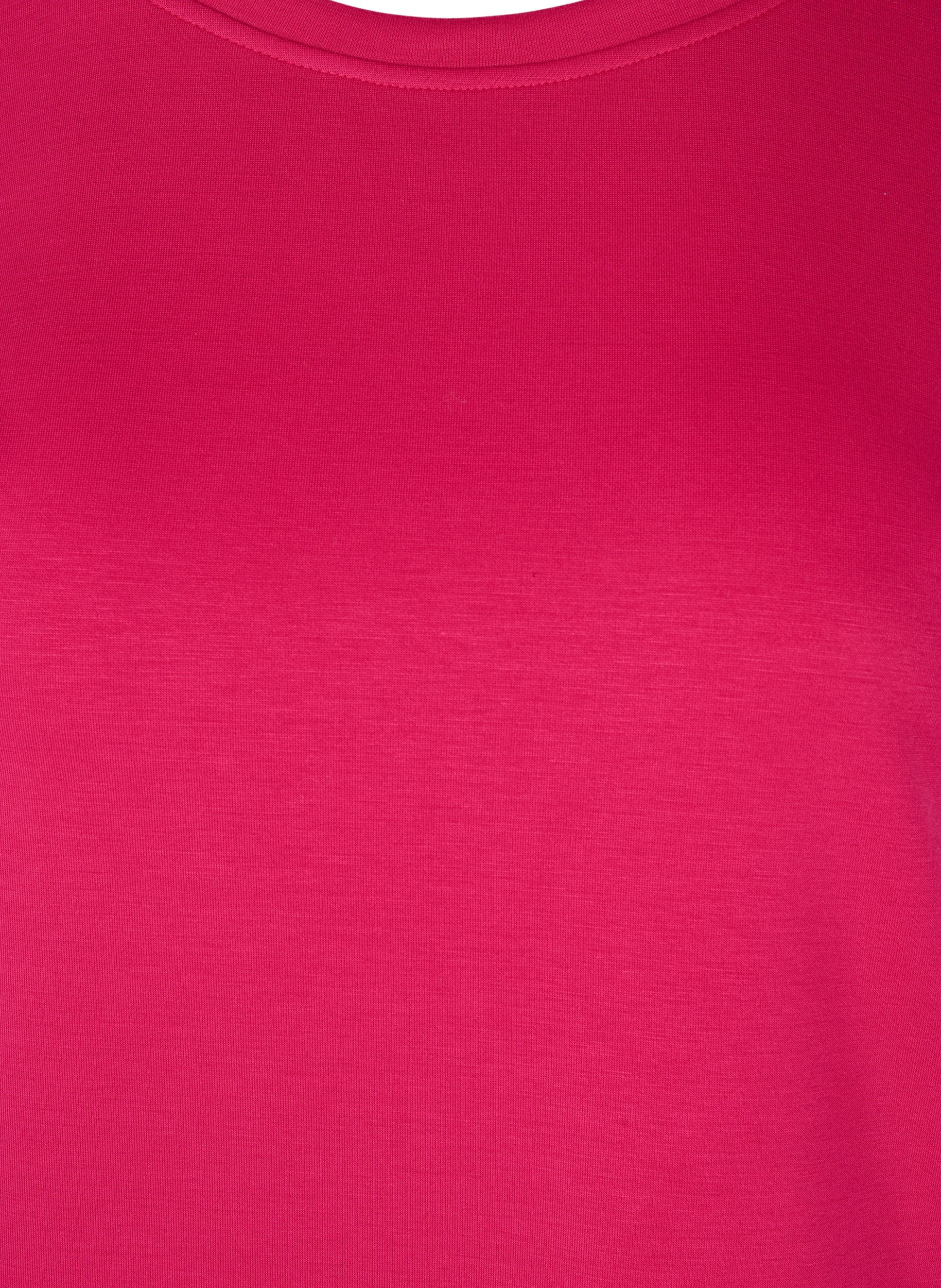 Sweatshirt med rund hals og lange ærmer, Cerise, Packshot image number 2