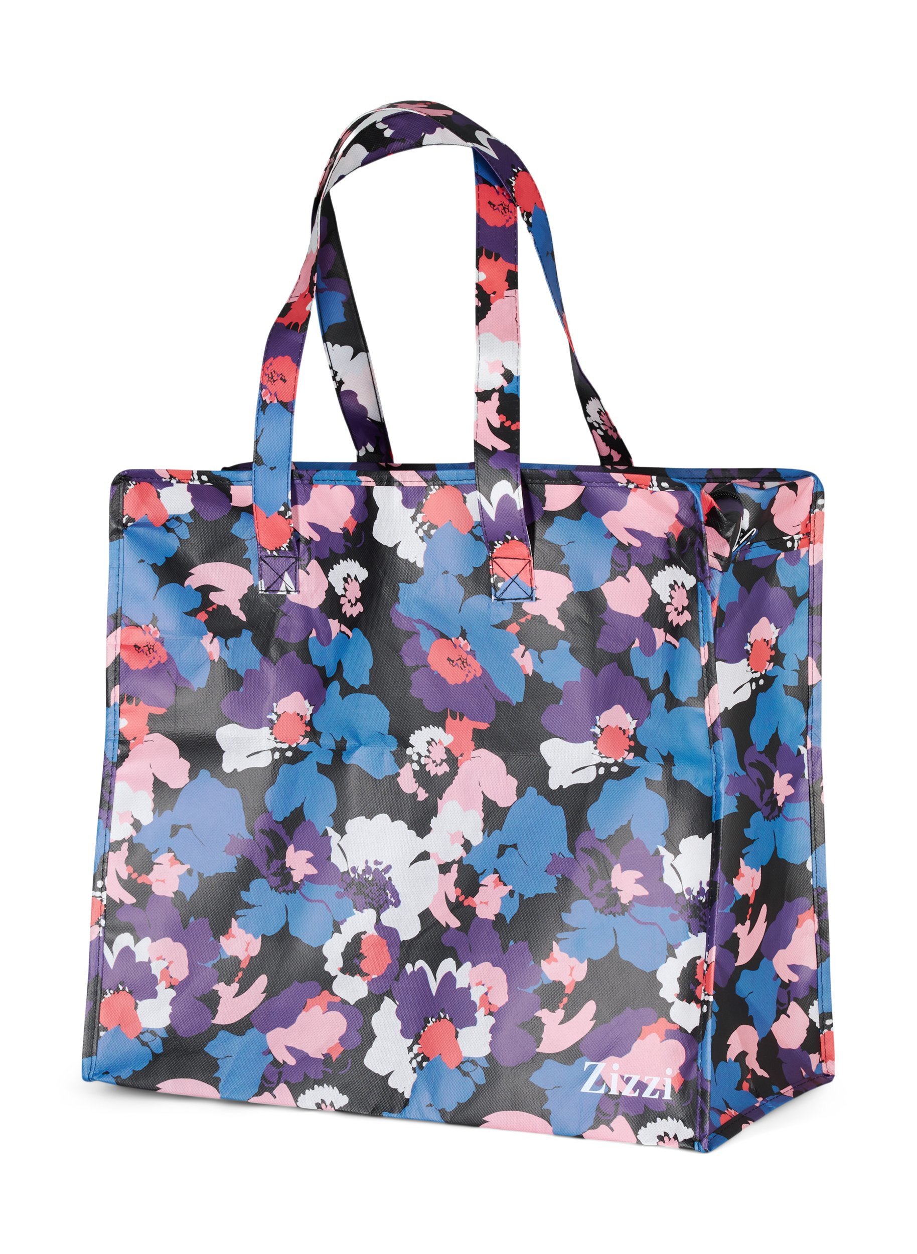 Shopping bag med lynlås, Key Largo Flower AOP, Packshot image number 0