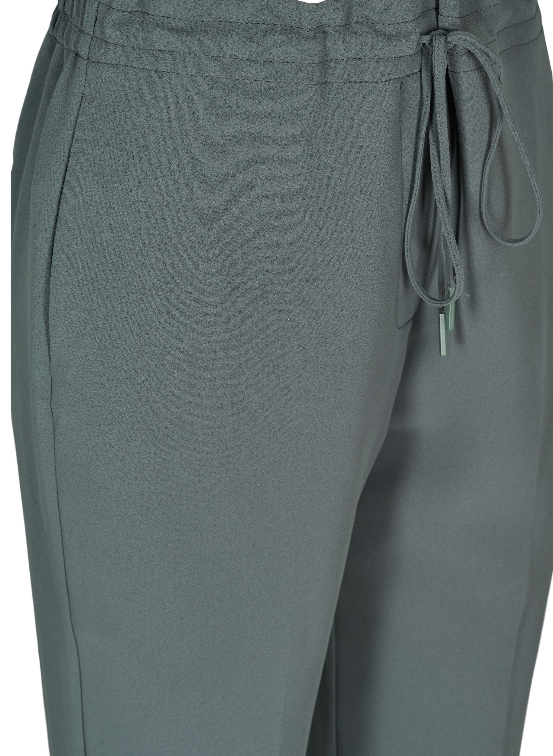 Klassiske bukser med snøre i livet, Green ASS, Packshot image number 2
