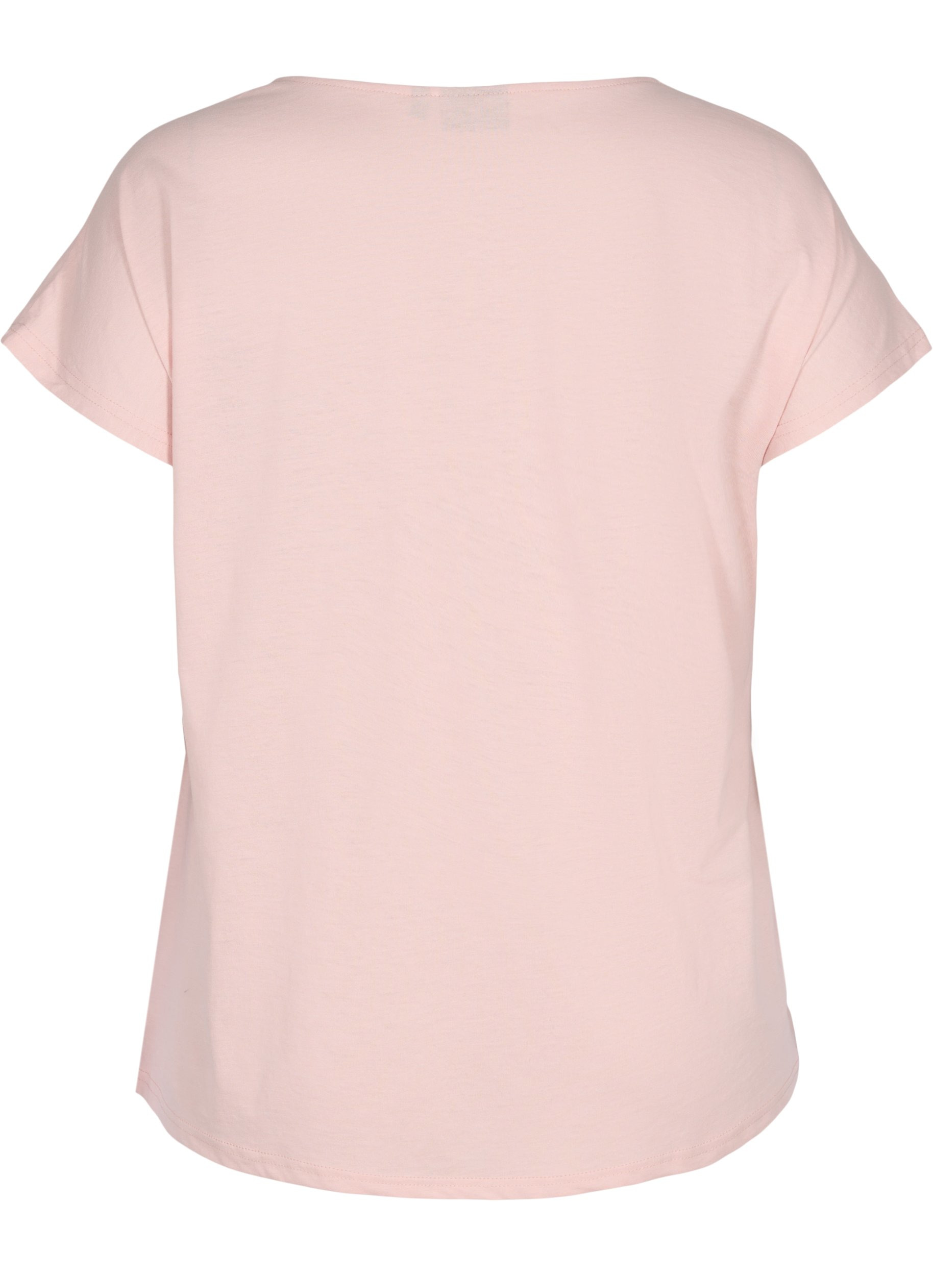 T-shirt i bomuldsmix, Rose Smoke, Packshot image number 1