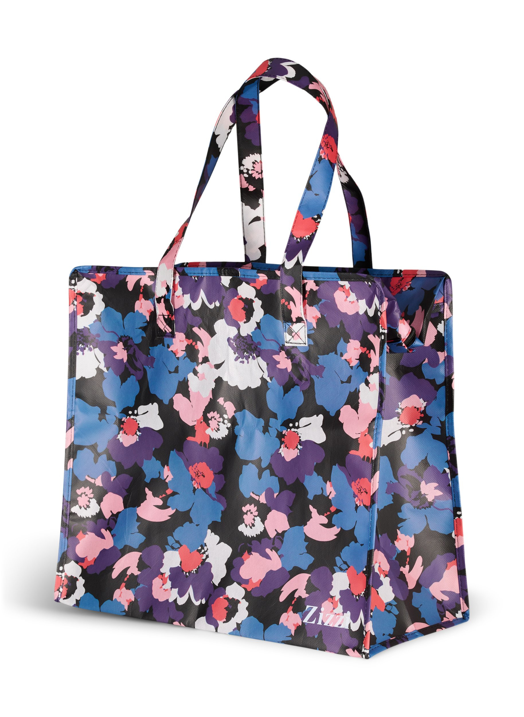 Shopping bag med lynlås, Key Largo Flower AOP, Packshot image number 1