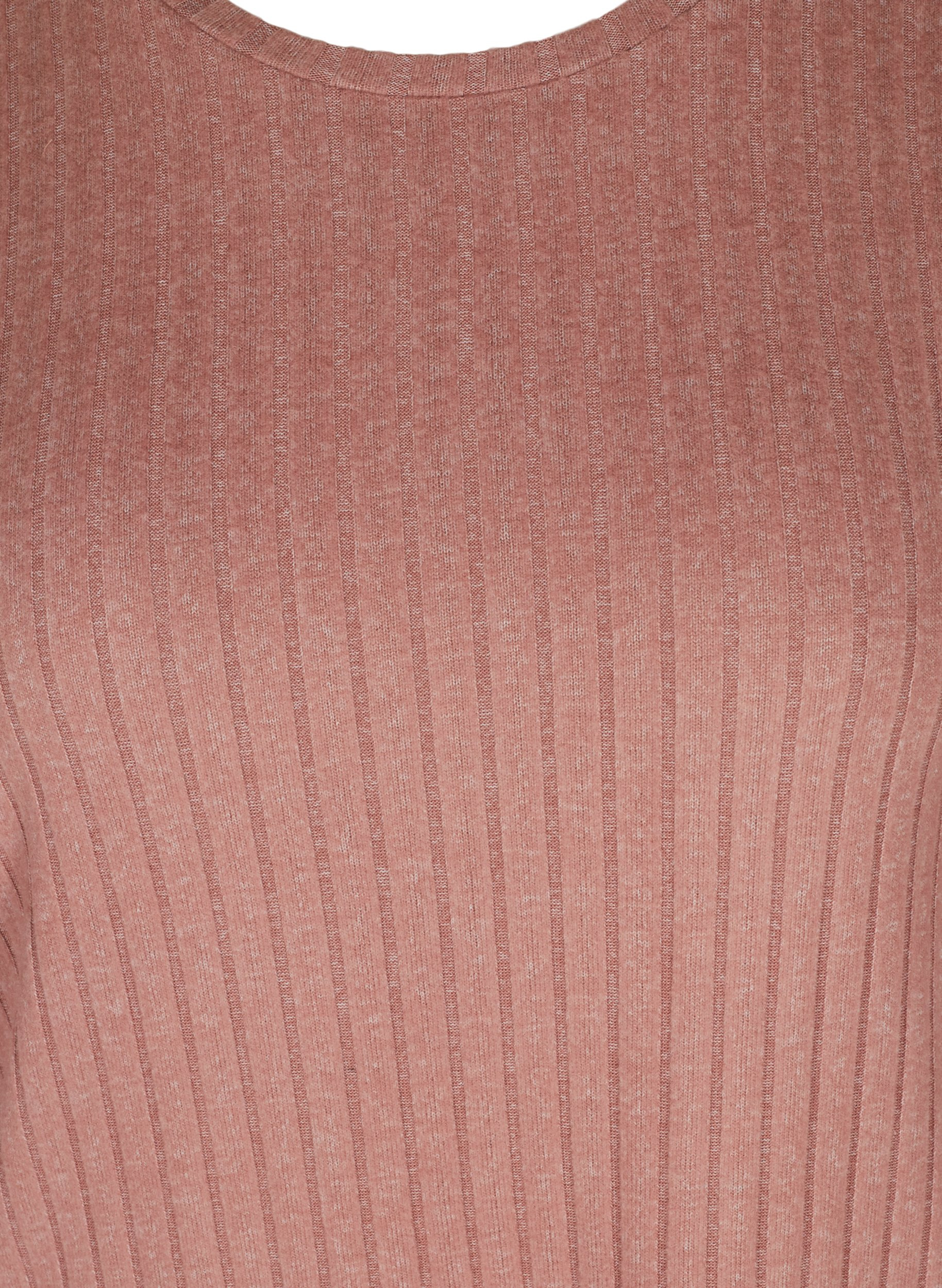 Bluse med 2/4 ærmer og struktur, Burlwood, Packshot image number 2