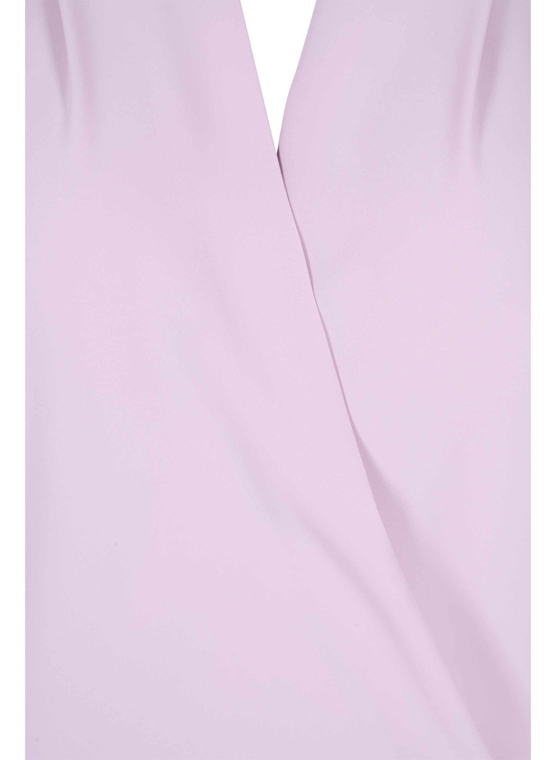 Wrap-look bluse med v-hals og 3/4 ærmer, Lavender Frost, Packshot image number 2
