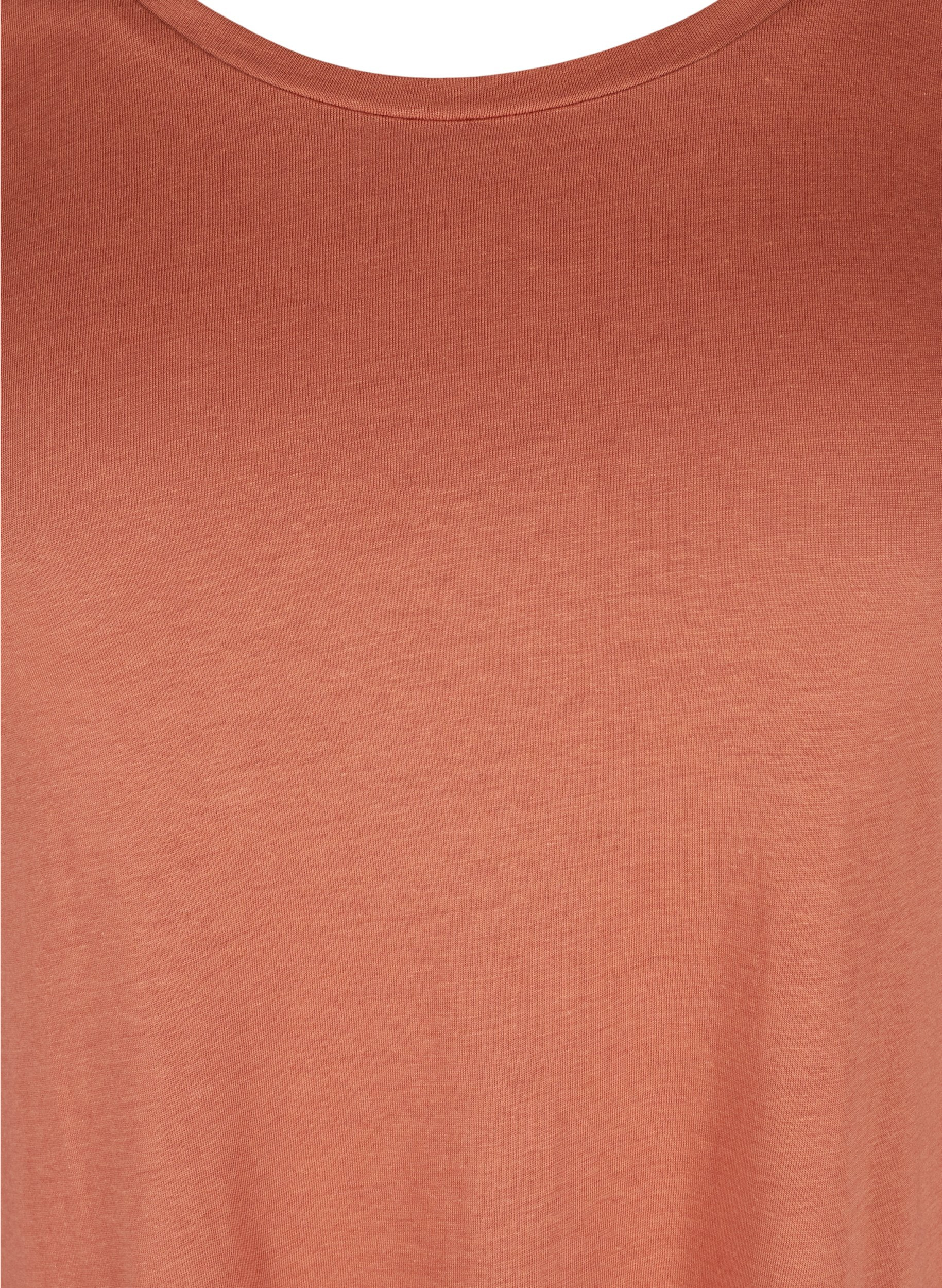 Kortærmet t-shirt med rund hals, Copper Brown, Packshot image number 2
