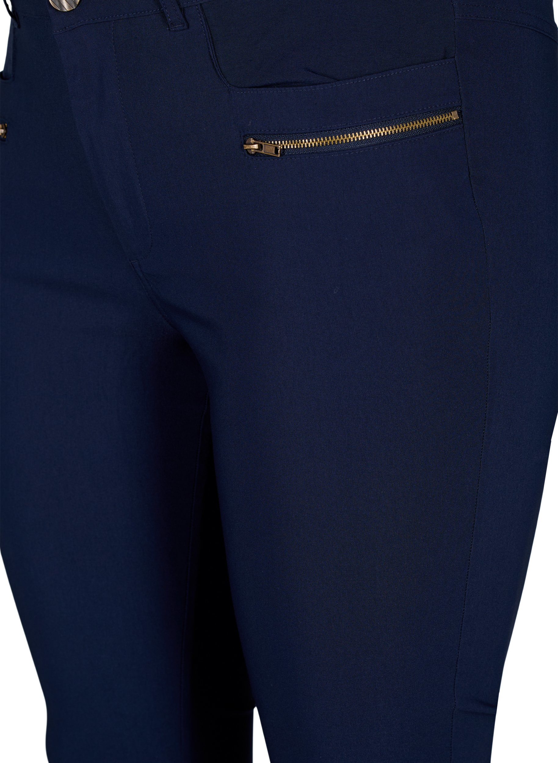 Tætsiddende bukser med lynlås detaljer, Night Sky, Packshot image number 2