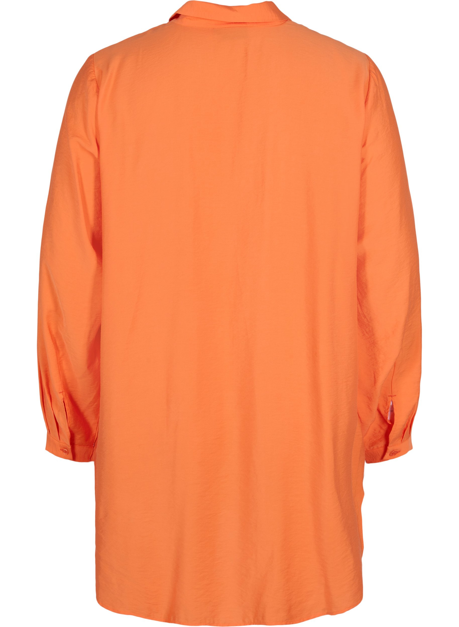 Lang skjorte i viskose , Celosia Orange, Packshot image number 1