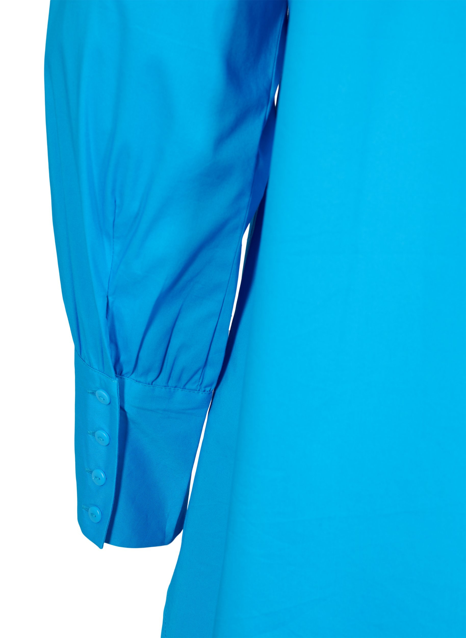 Langærmet skjorte med høj cuff, Dresden Blue, Packshot image number 3