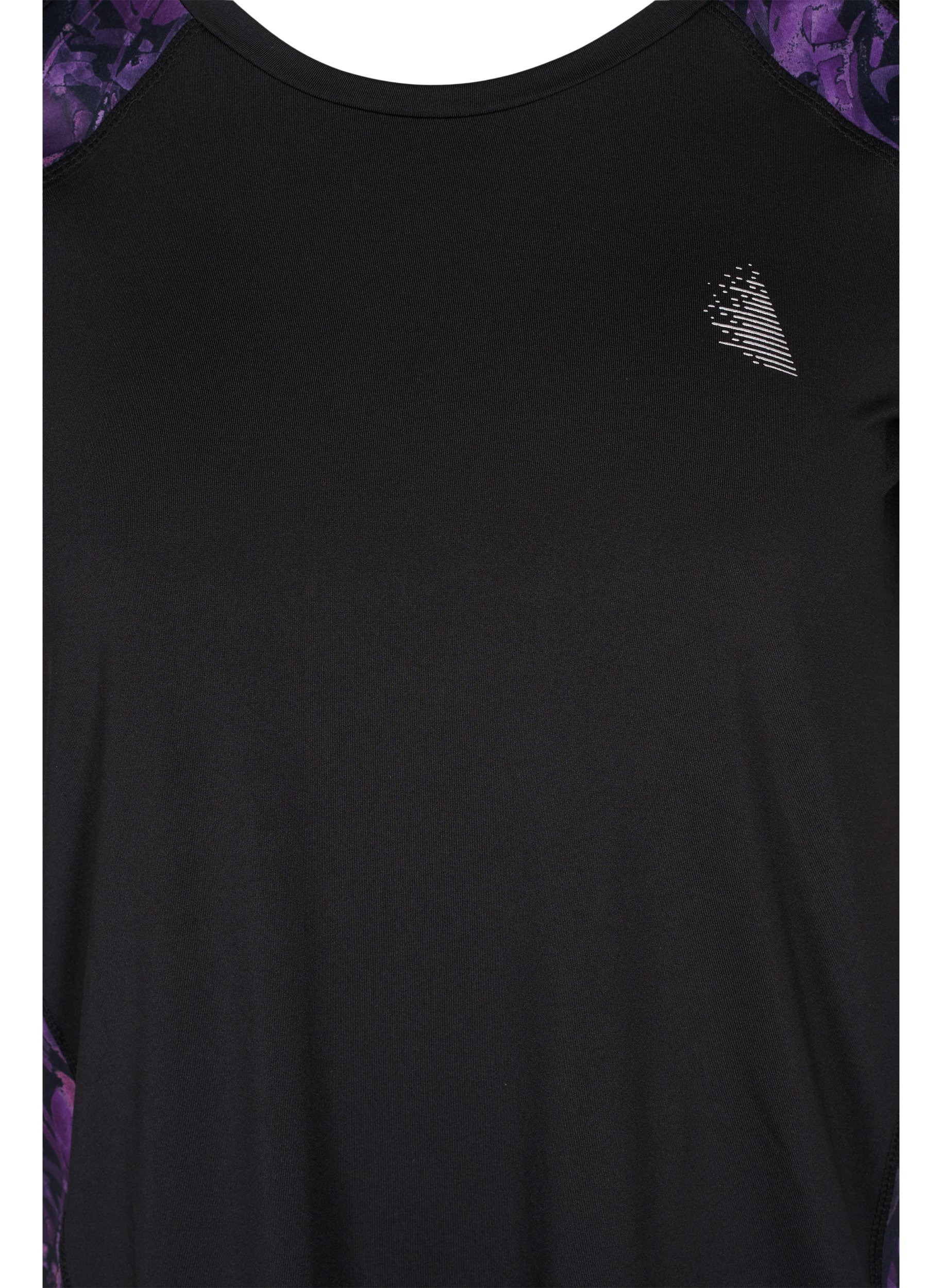 Trænings t-shirt med printdetaljer, Black, Packshot image number 2