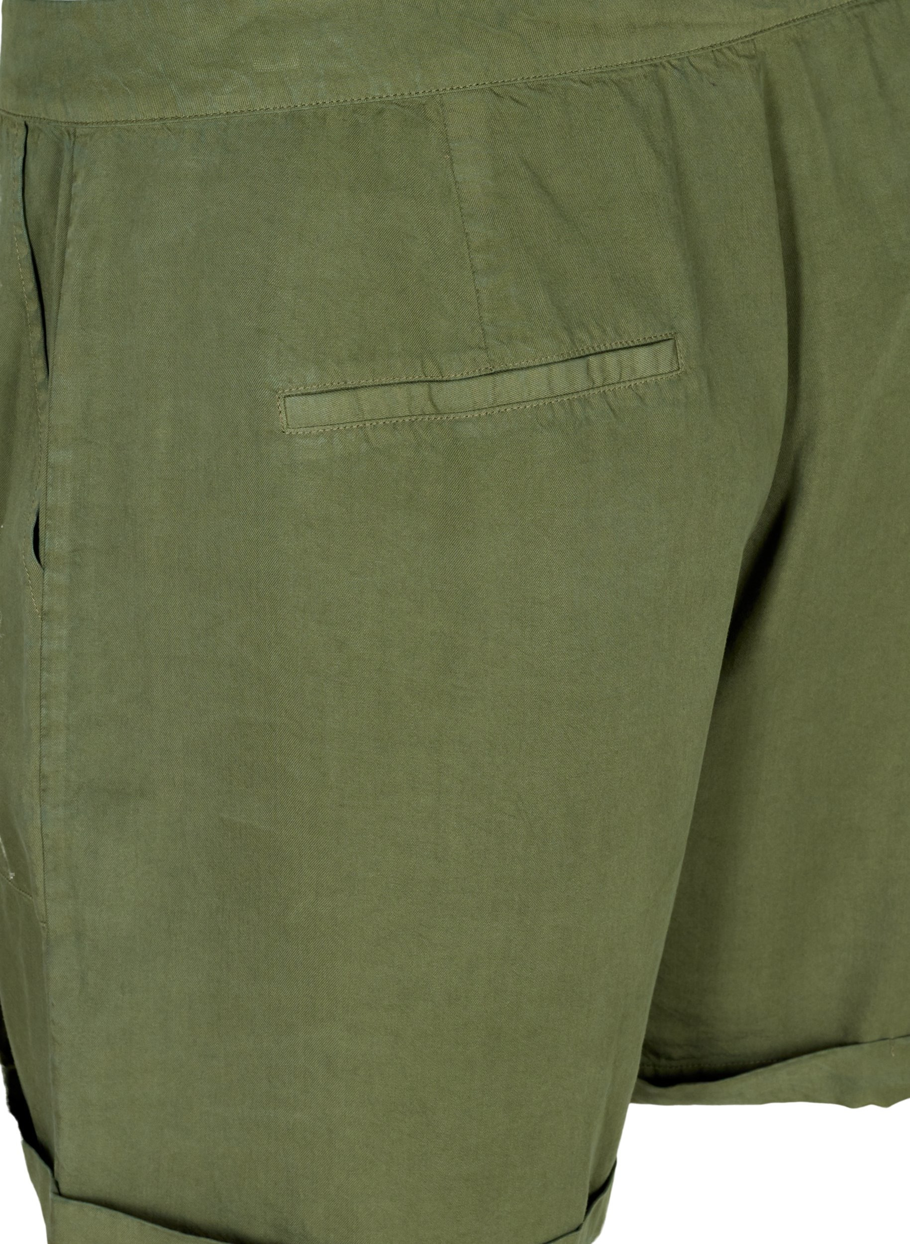 Løse shorts med lommer, Kaki Green, Packshot image number 3