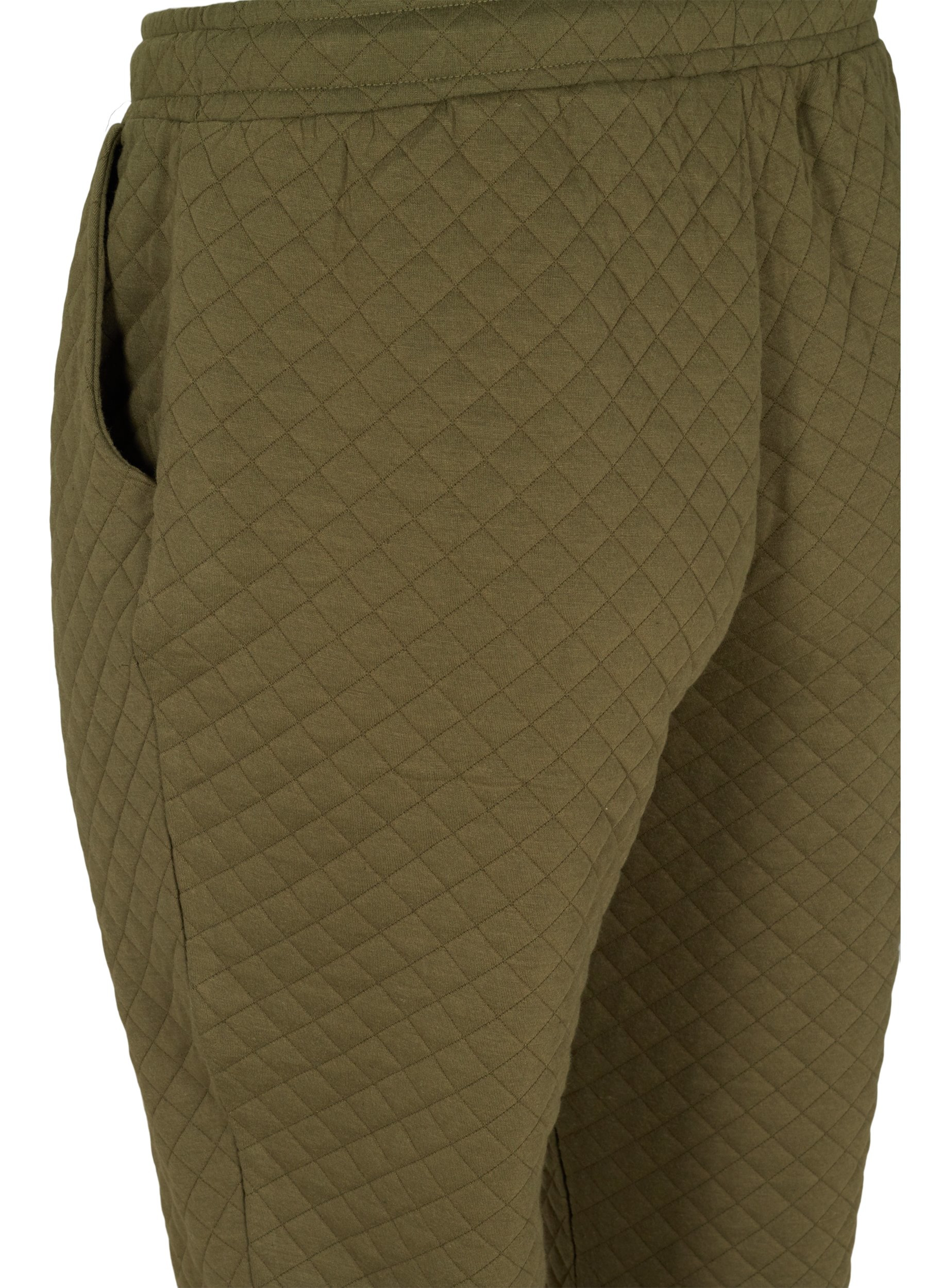Sweatpants med quiltet mønster, Ivy Green, Packshot image number 3