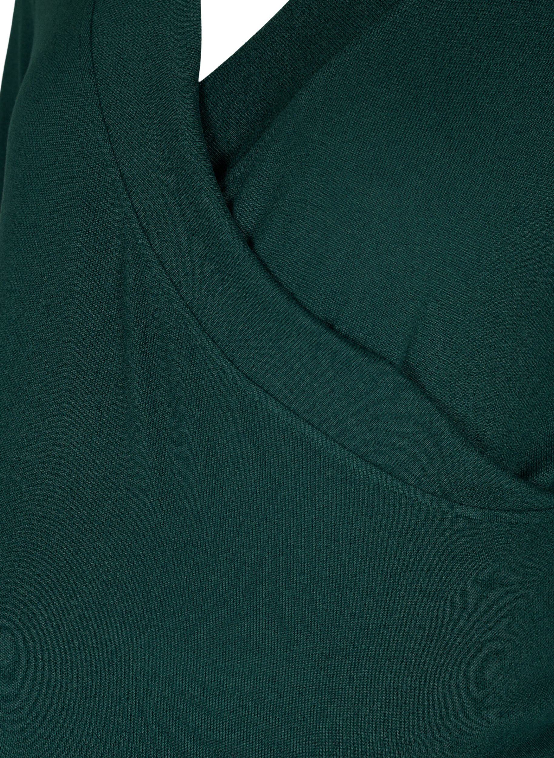 Graviditets bluse med 3/4 ærmer og v-udskæring, Ponderosa Pine, Packshot image number 2