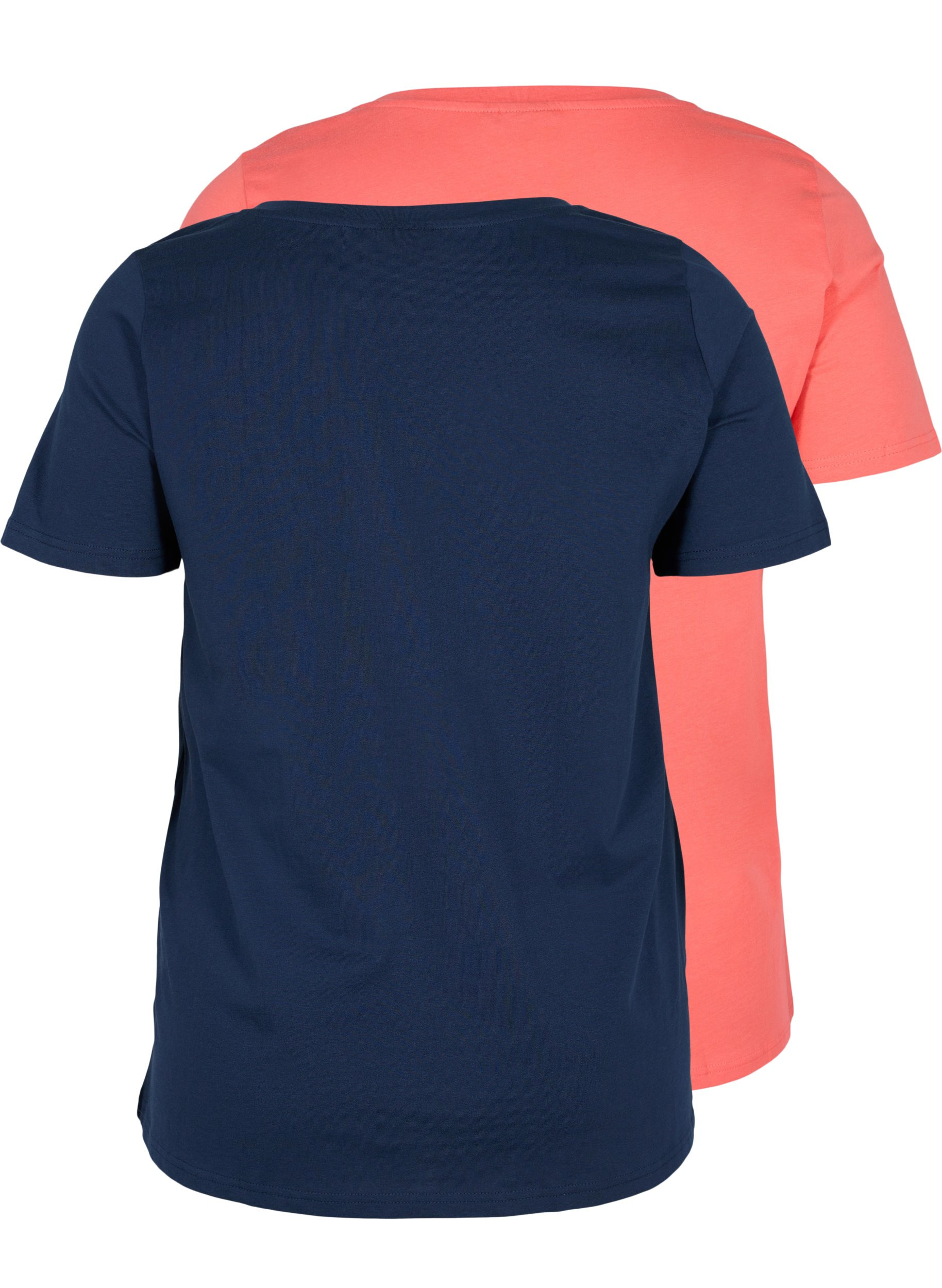 2-pak basis t-shirt i bomuld, Navy B/Dubarry, Packshot image number 1