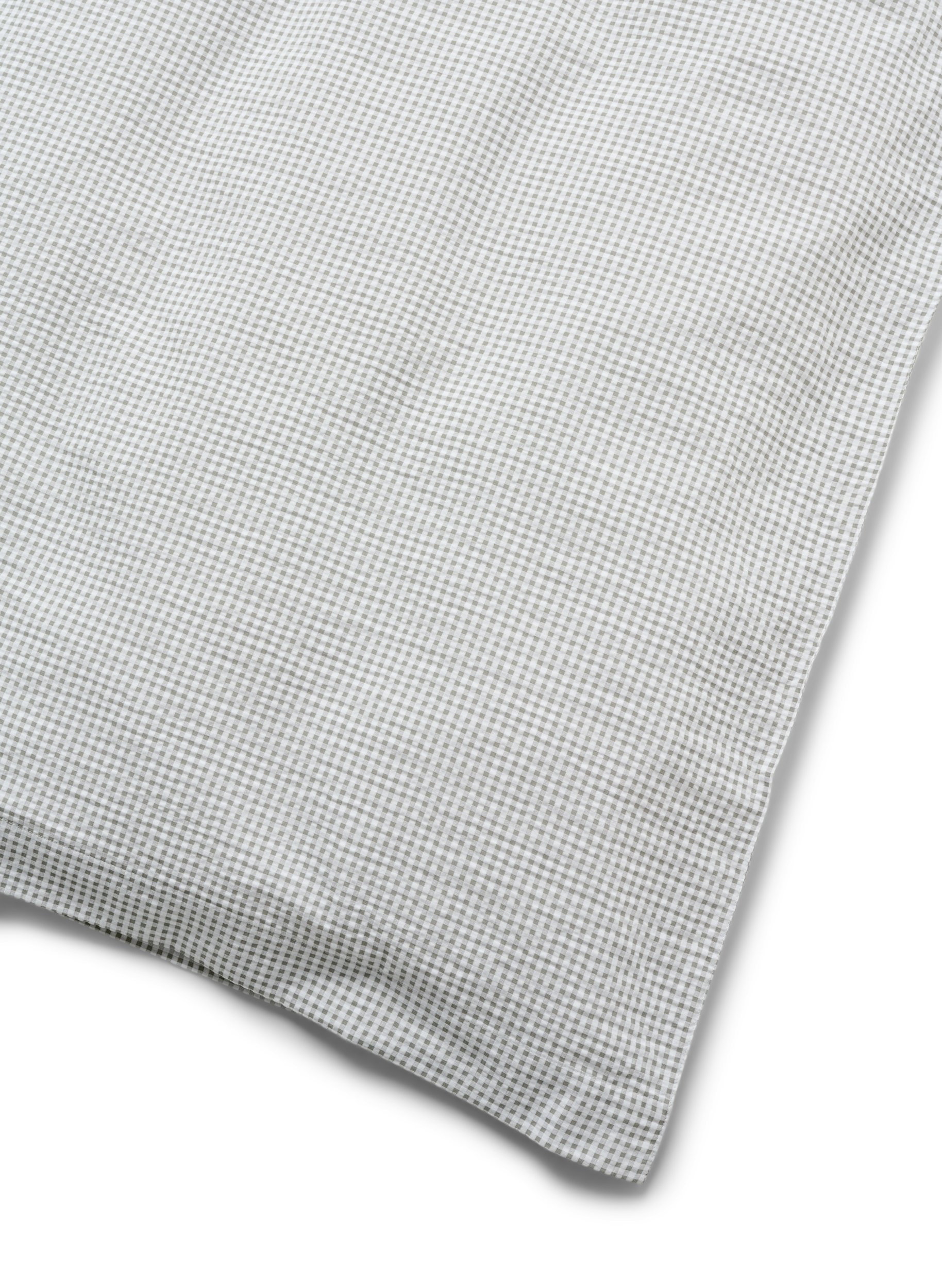 Ternet sengesæt i bomuld, Grey/White Check, Packshot image number 2