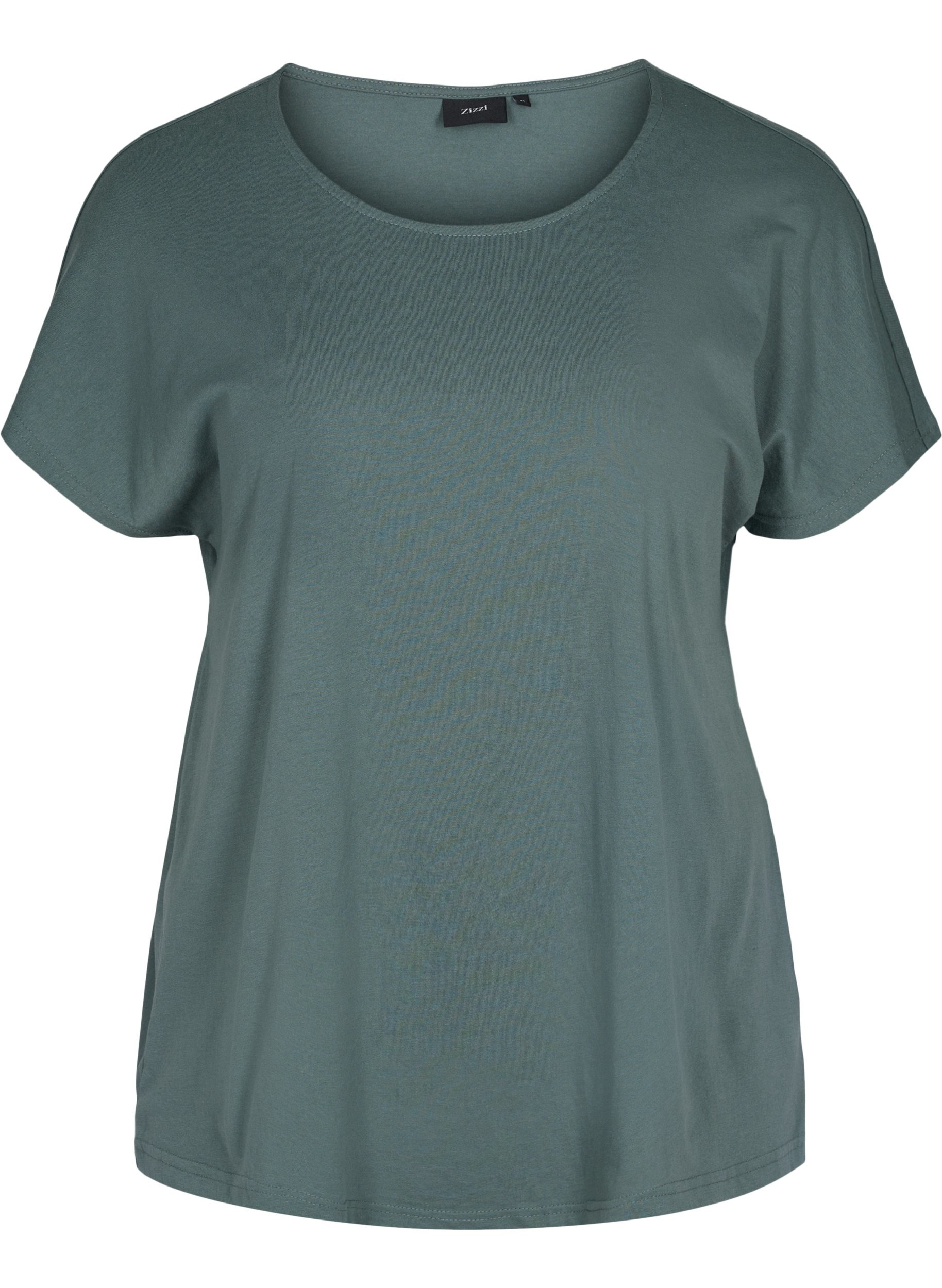 T-shirt i bomuldsmix, Balsam Green, Packshot image number 0