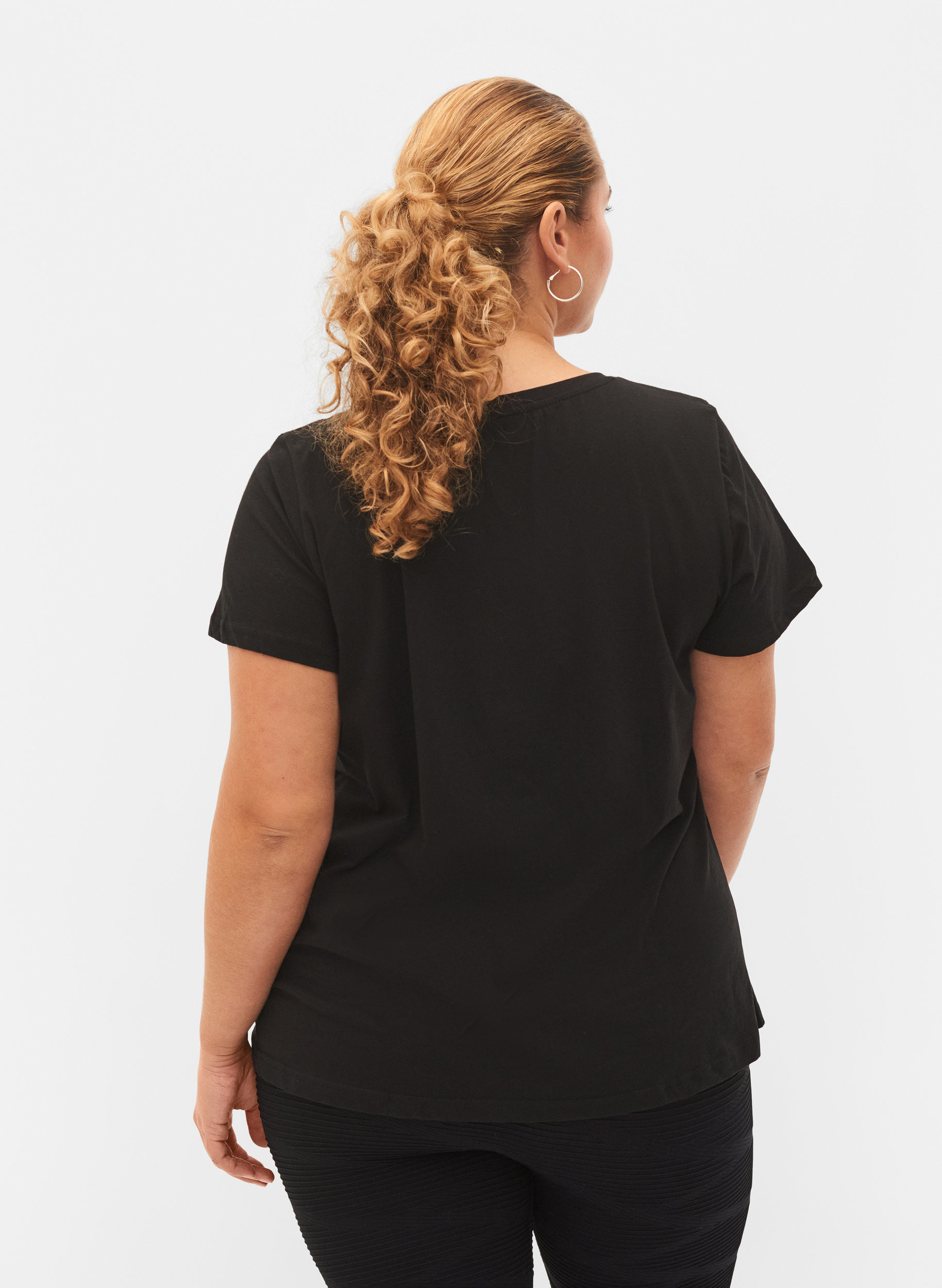 Trænings t-shirt med print, Black w. RoseGoldF., Model image number 1