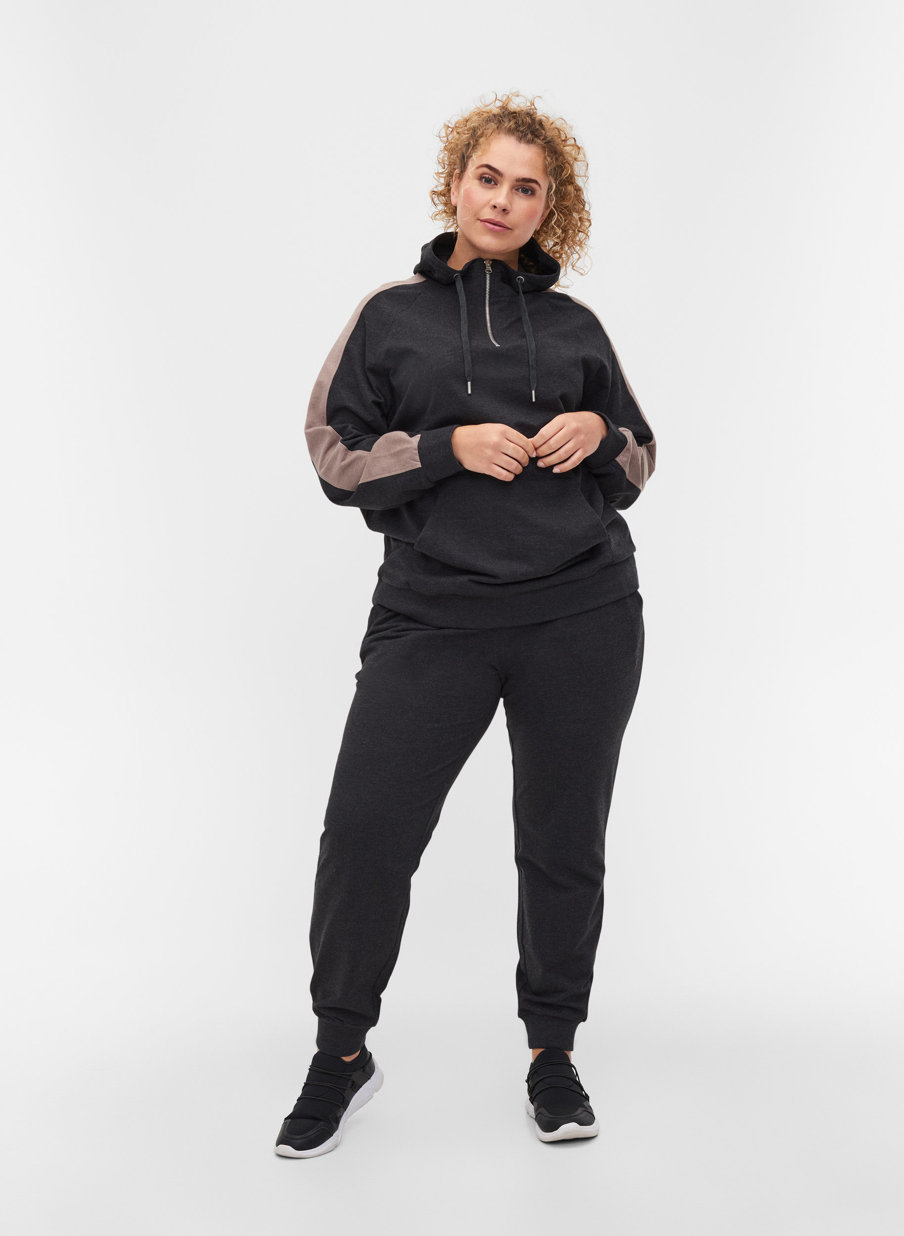 Løse sweatpants med lommer, Black, Model image number 0