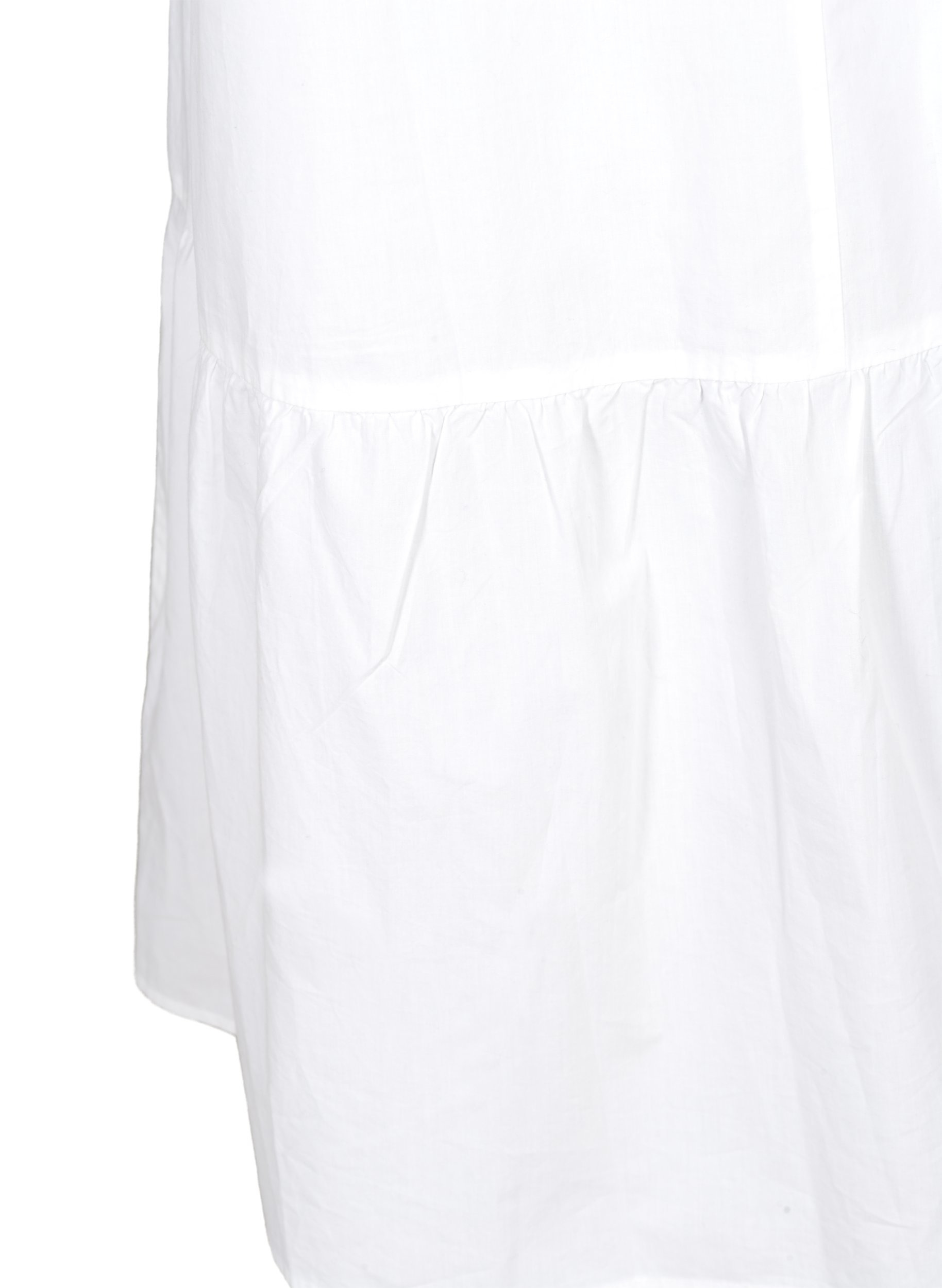 Kort bomulds kjole i a-shape, White, Packshot image number 3