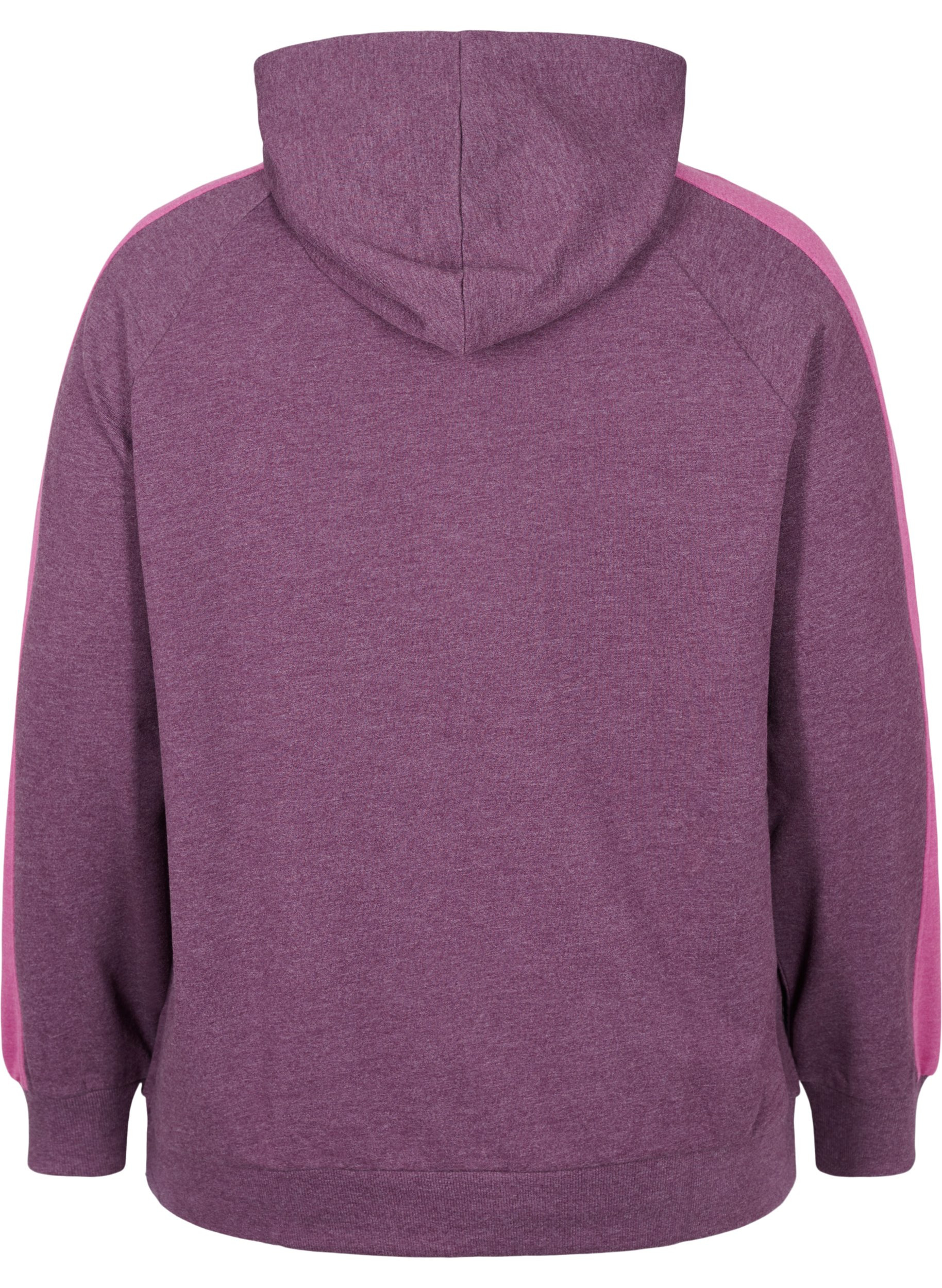 Sweatshirt med lynlås og hætte, Blackberry Wine, Packshot image number 1