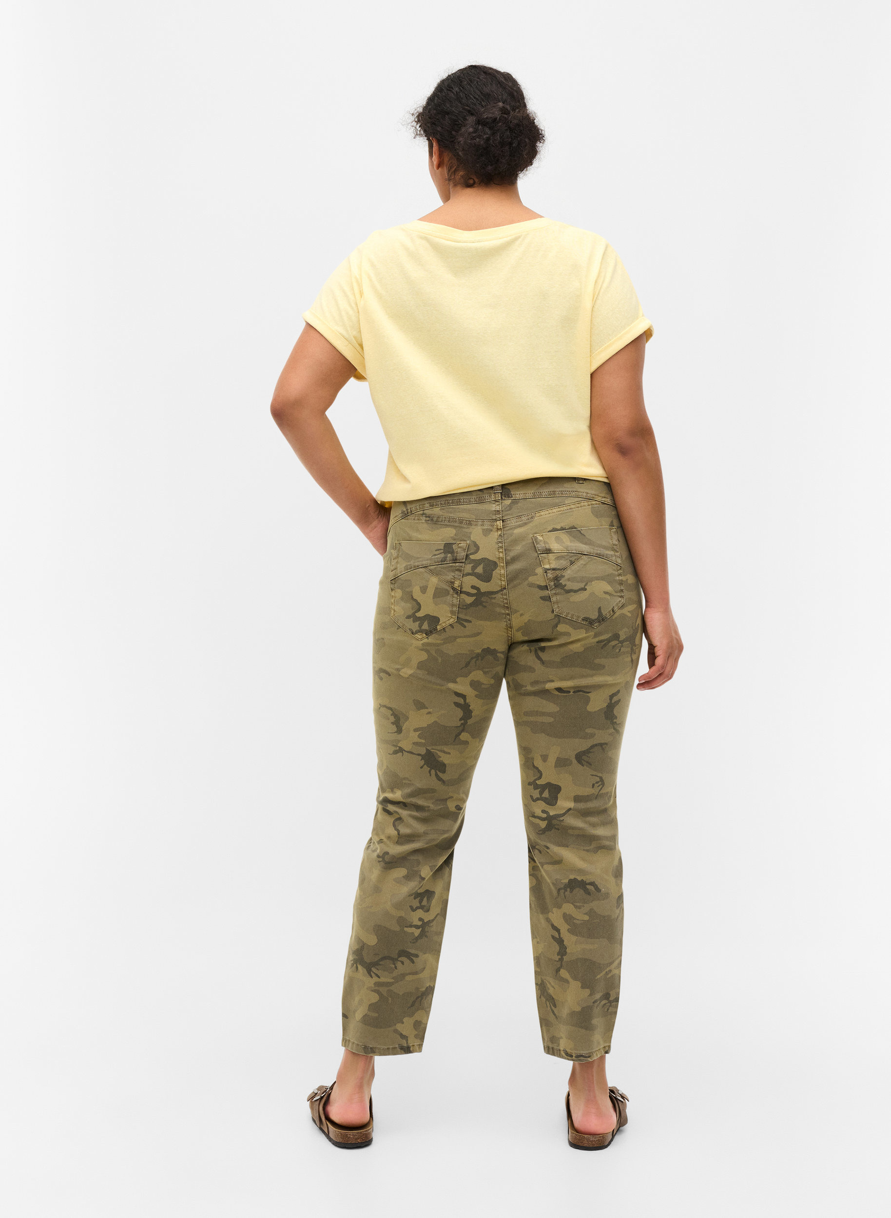 Tætsiddende bukser med camouflageprint, Camouflage, Model image number 0