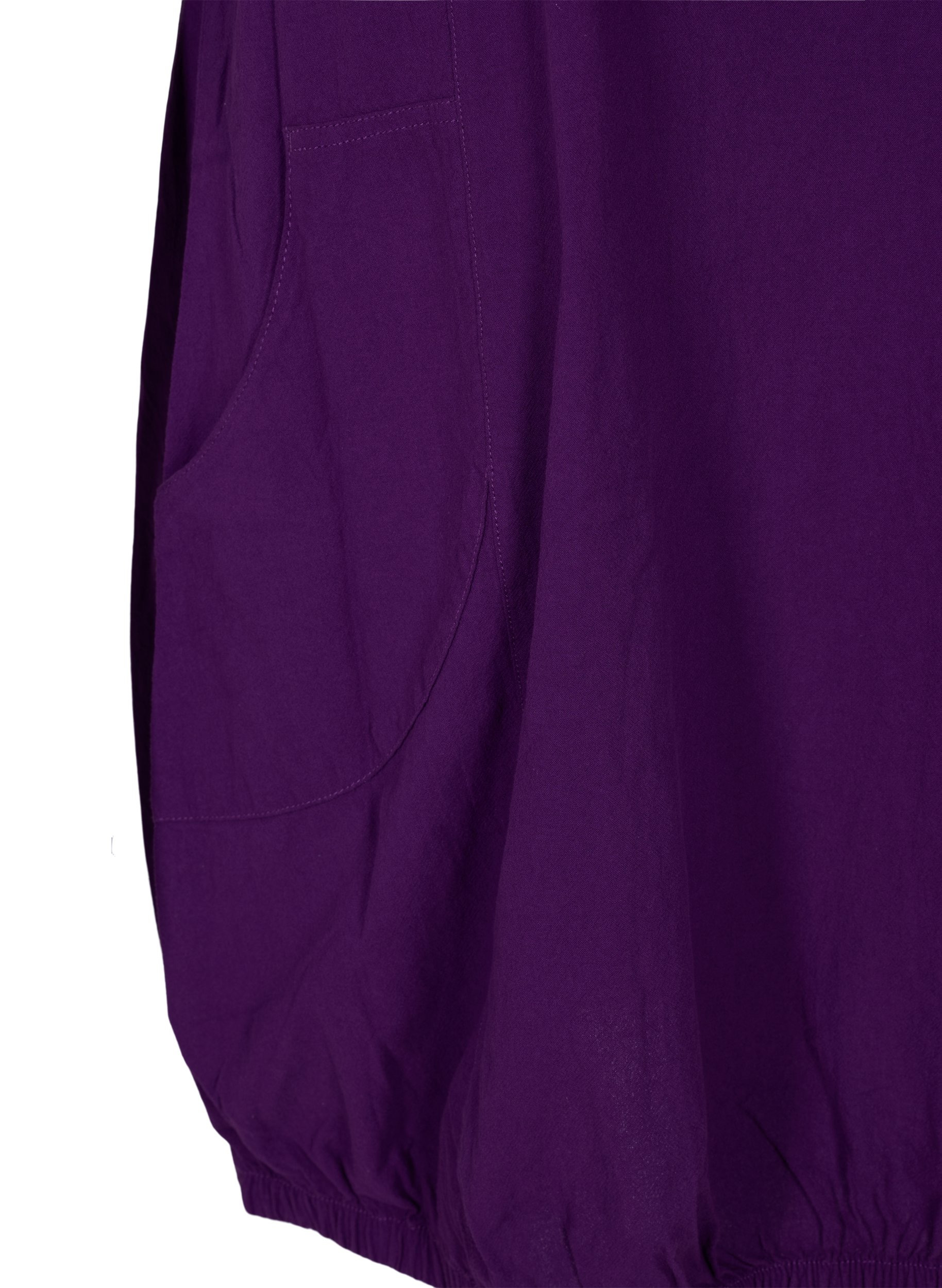 Kortærmet kjole i bomuld, Violet Indigo, Packshot image number 3