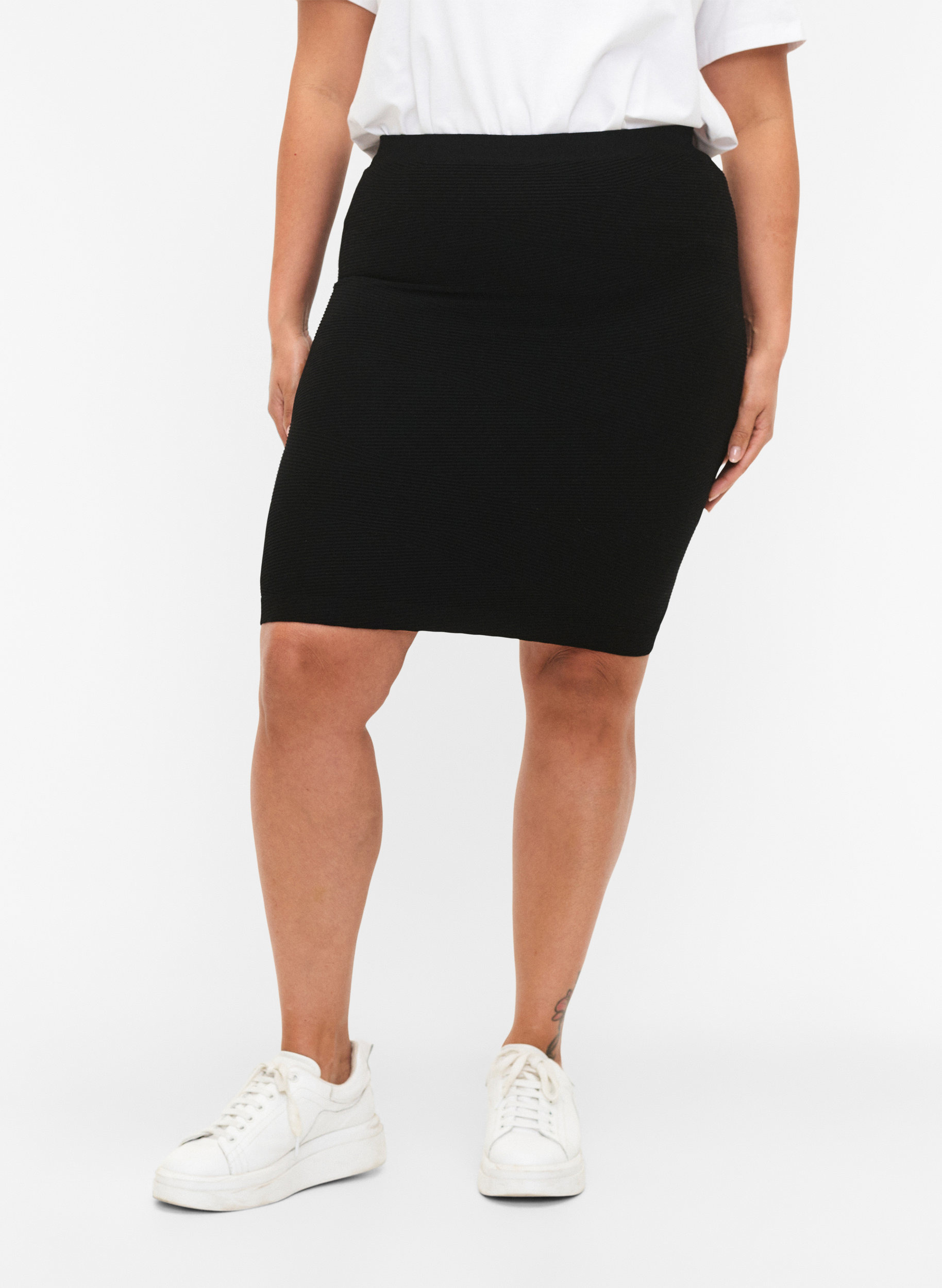 Tætsiddende seamless nederdel , Black, Model image number 2