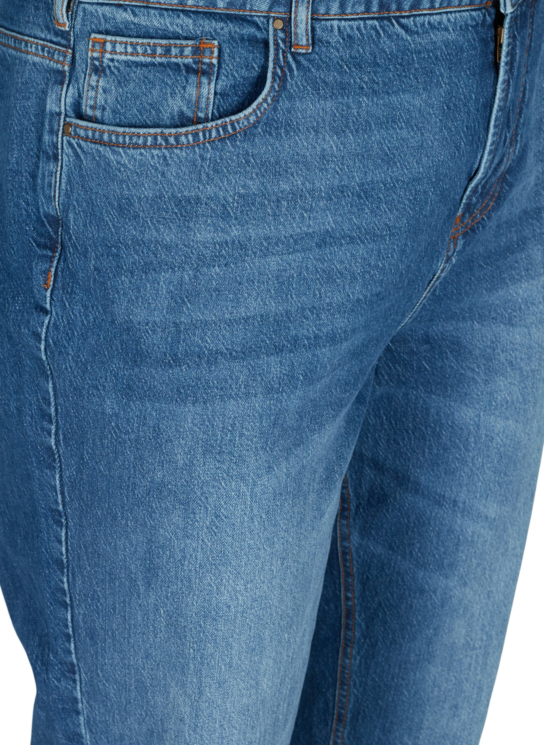 Cropped mom fit Mille jeans med løs pasform, Blue Denim 5, Packshot image number 2
