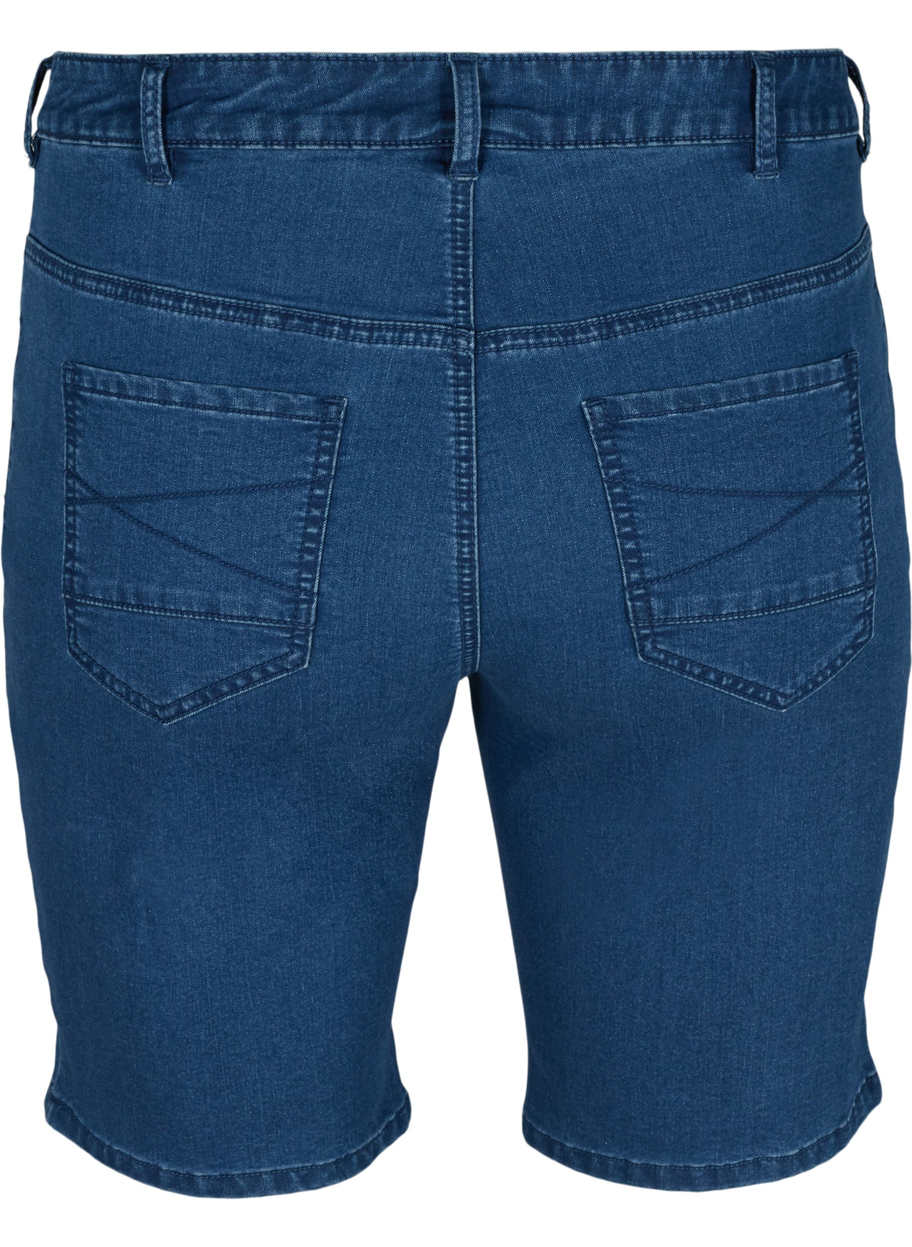 Tætsiddende denim shorts, Medium Blue Denim, Packshot image number 1