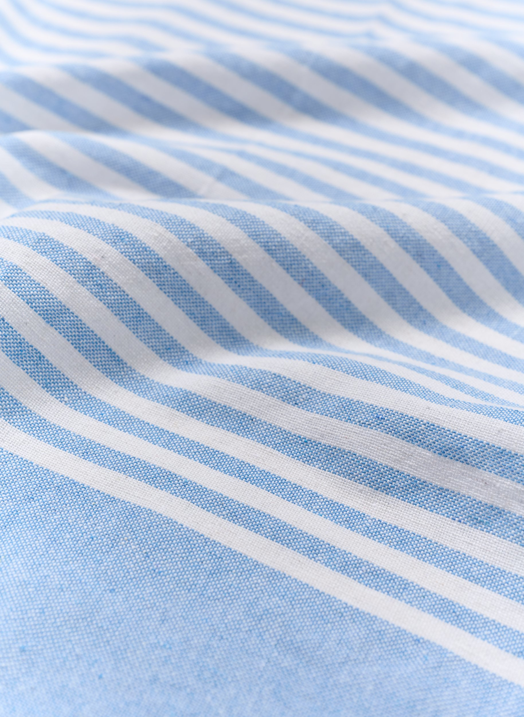 Stribet håndklæde med frynser, Light Blue Melange, Packshot image number 3